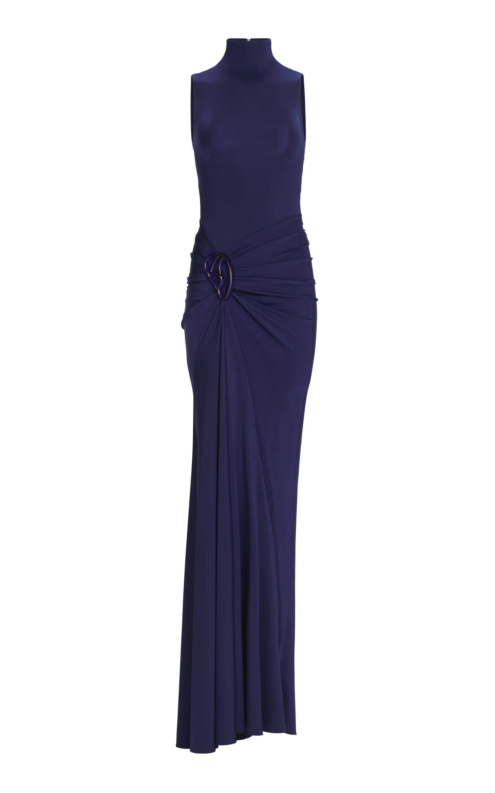 Silvia Tcherassi Bogna Gathered Jersey Maxi Dress - Navy