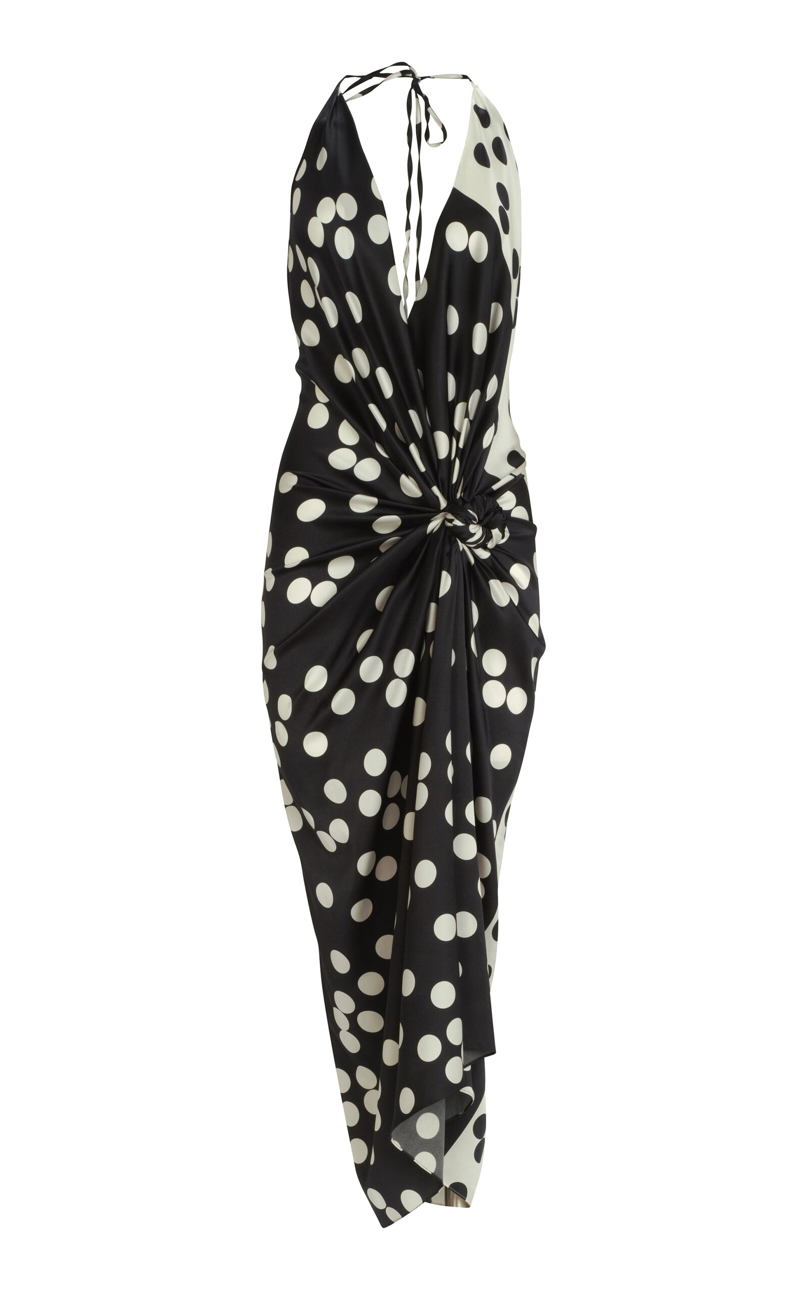 Silvia Tcherassi Guadalupe Gathered Stretch-silk Midi Dress In Print