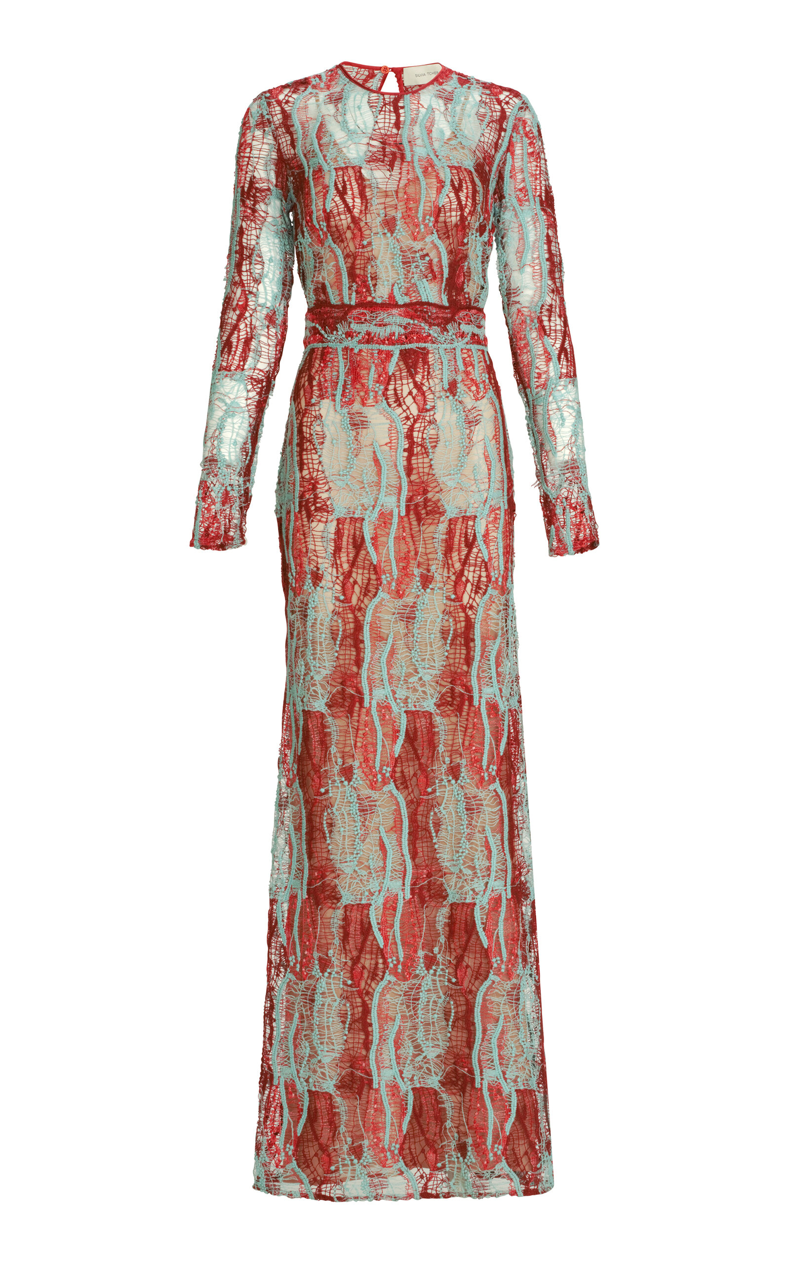 Silvia Tcherassi Barisa Guipure Lace Maxi Dress In Multi