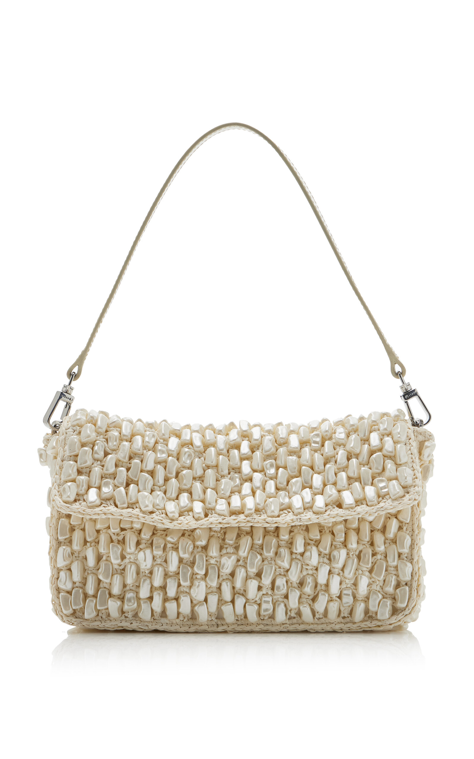 STAUD Timmy Shell-Detailed Crocheted Bag