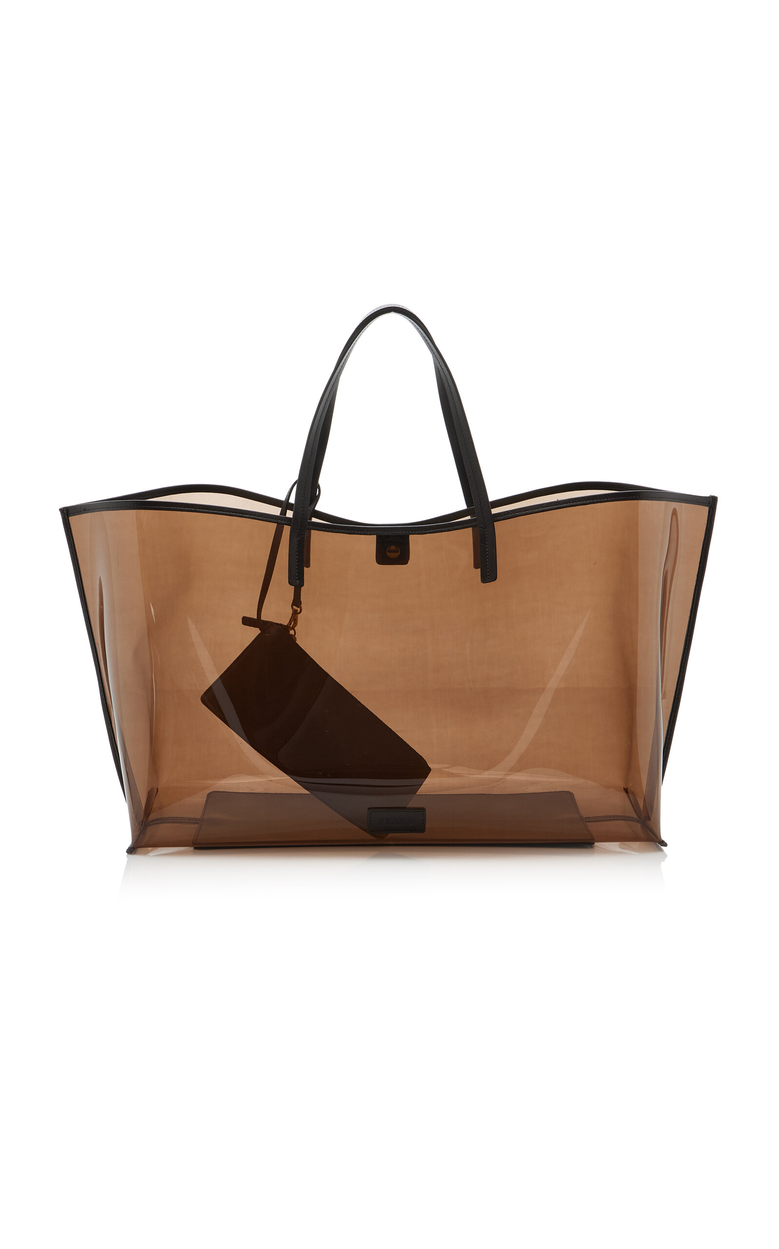STAUD Christos Large PVC Tote Bag - Brown - OS