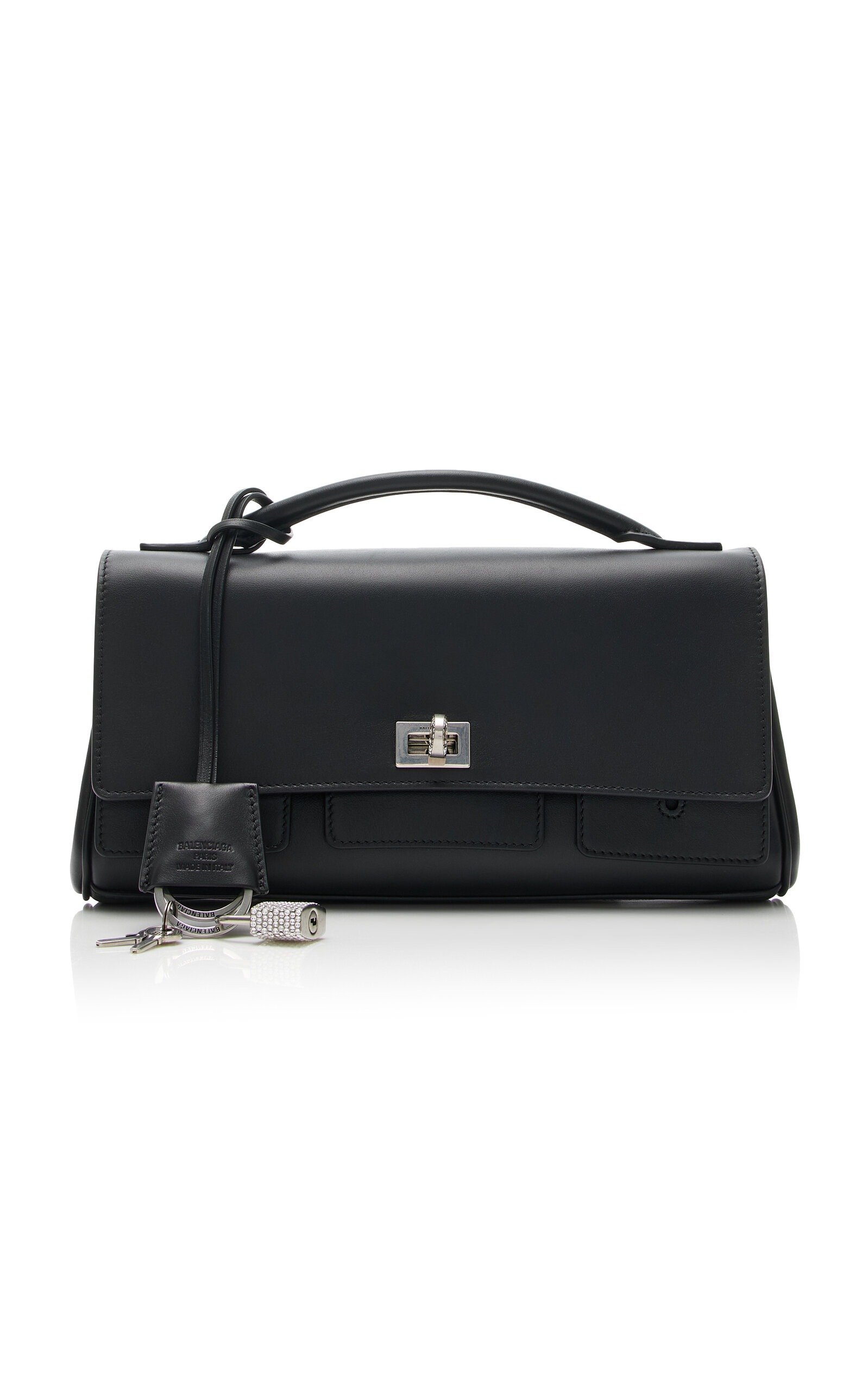 Balenciaga Bel Air Small Leather Clutch on Strap - Women's Bags
