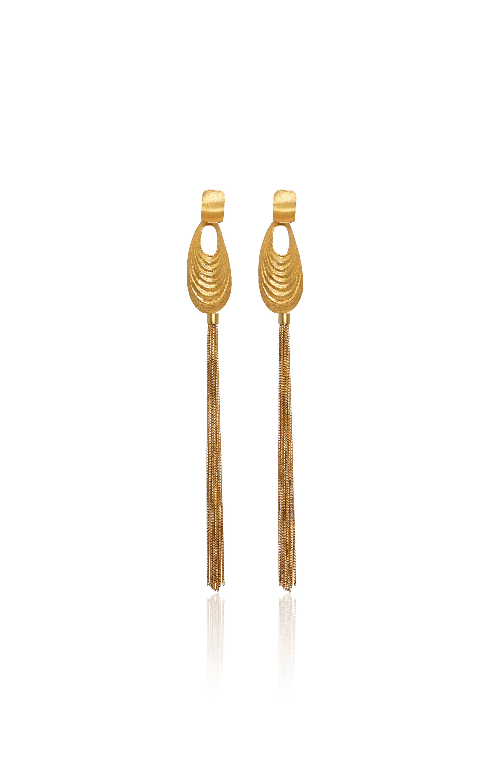 Chinampas Islands Gold-Tone Drop Earrings