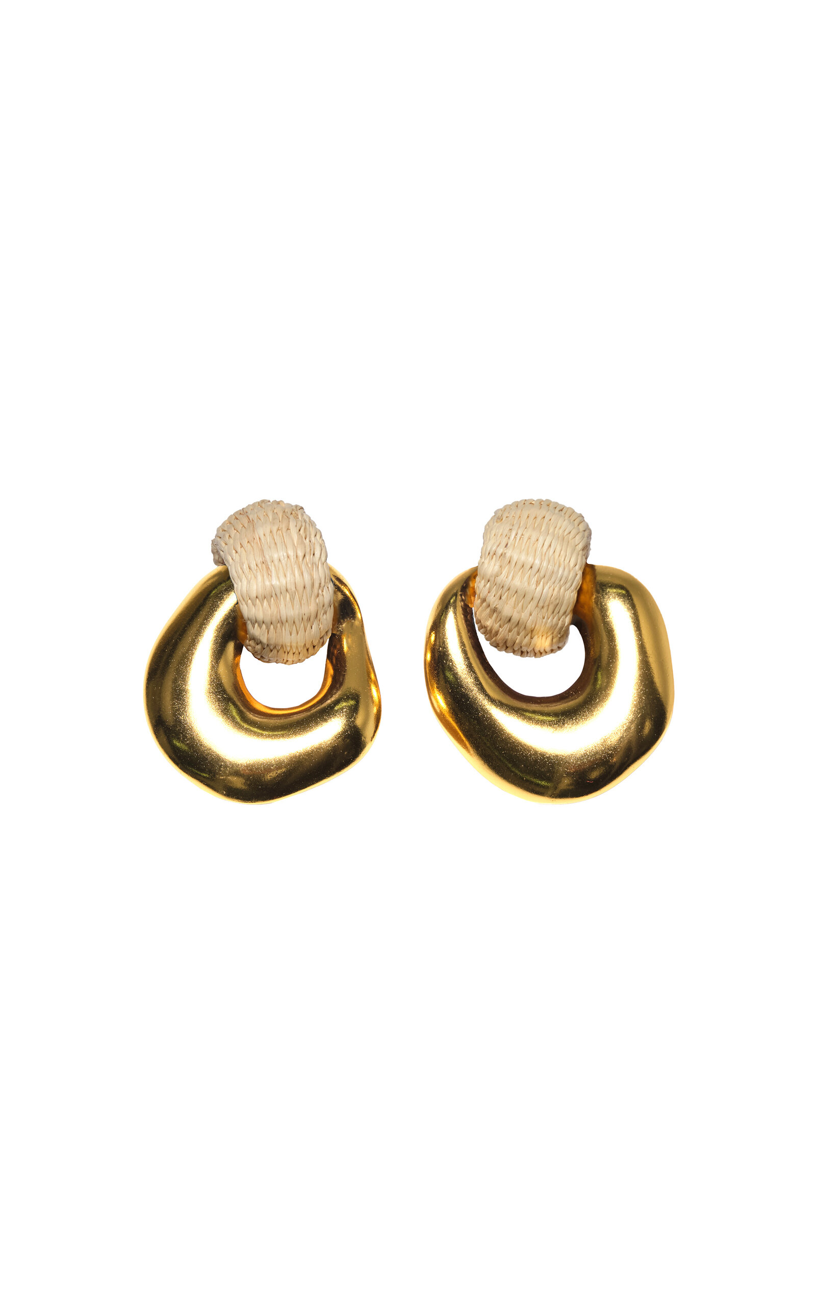 Johanna Ortiz God Of The Sun Gold-Tone Statement Earrings - White - OS - Moda Operandi