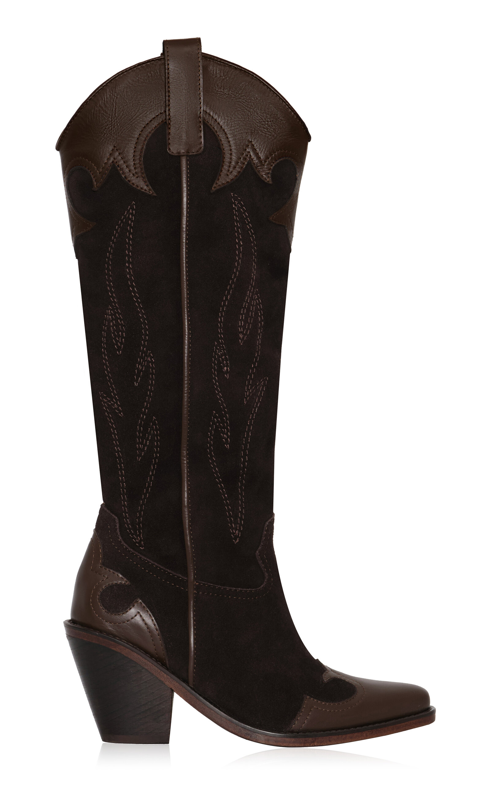 Johanna Ortiz Western Legacy Suede Leather Boots - Brown