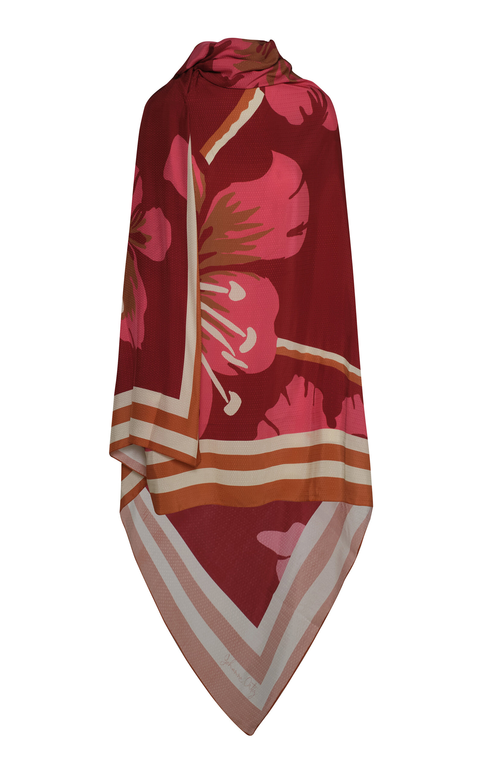 Delicate Astromelia Silk-Blend Shawl