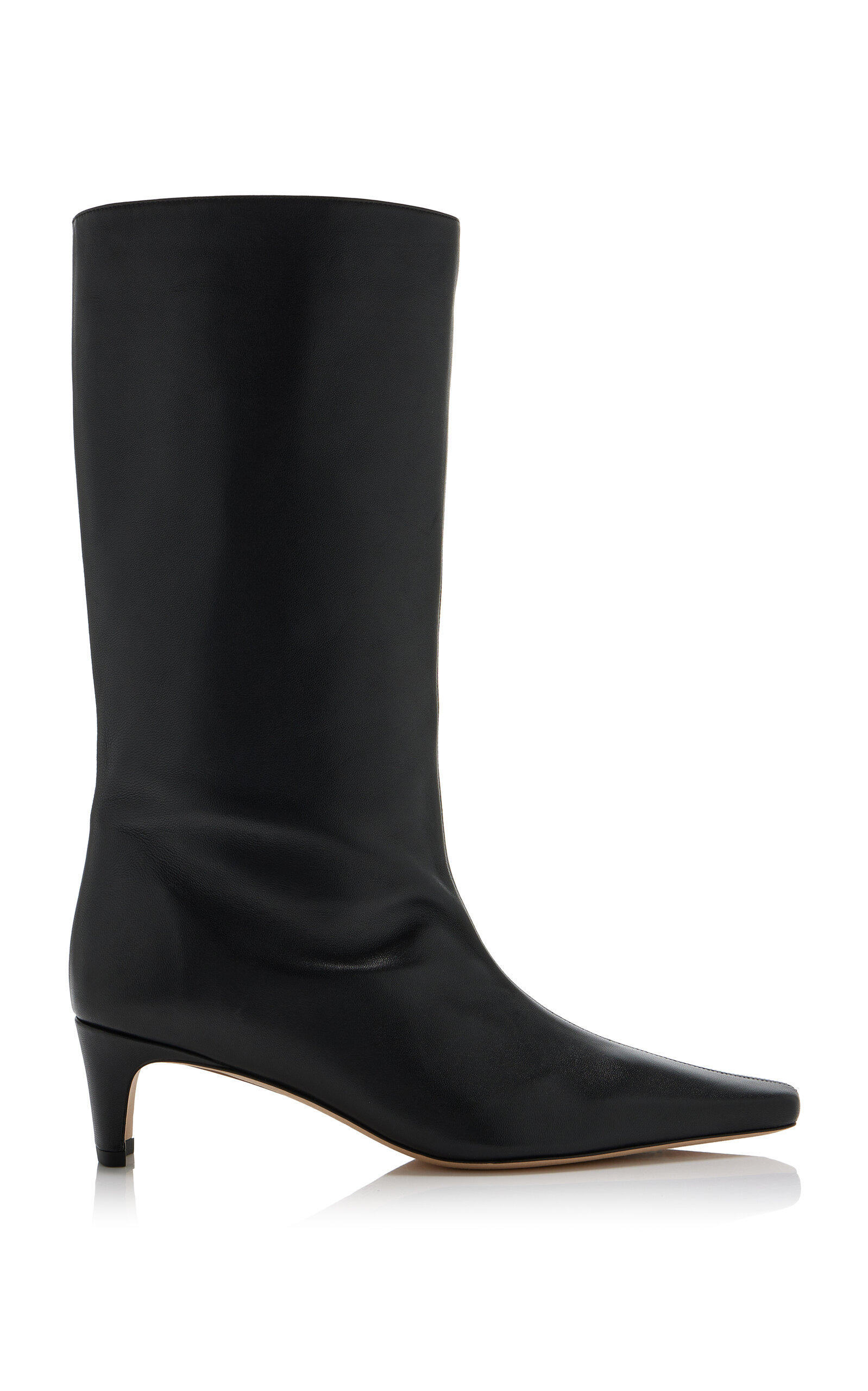 STAUD Wally Leather Mid-Calf Boots
