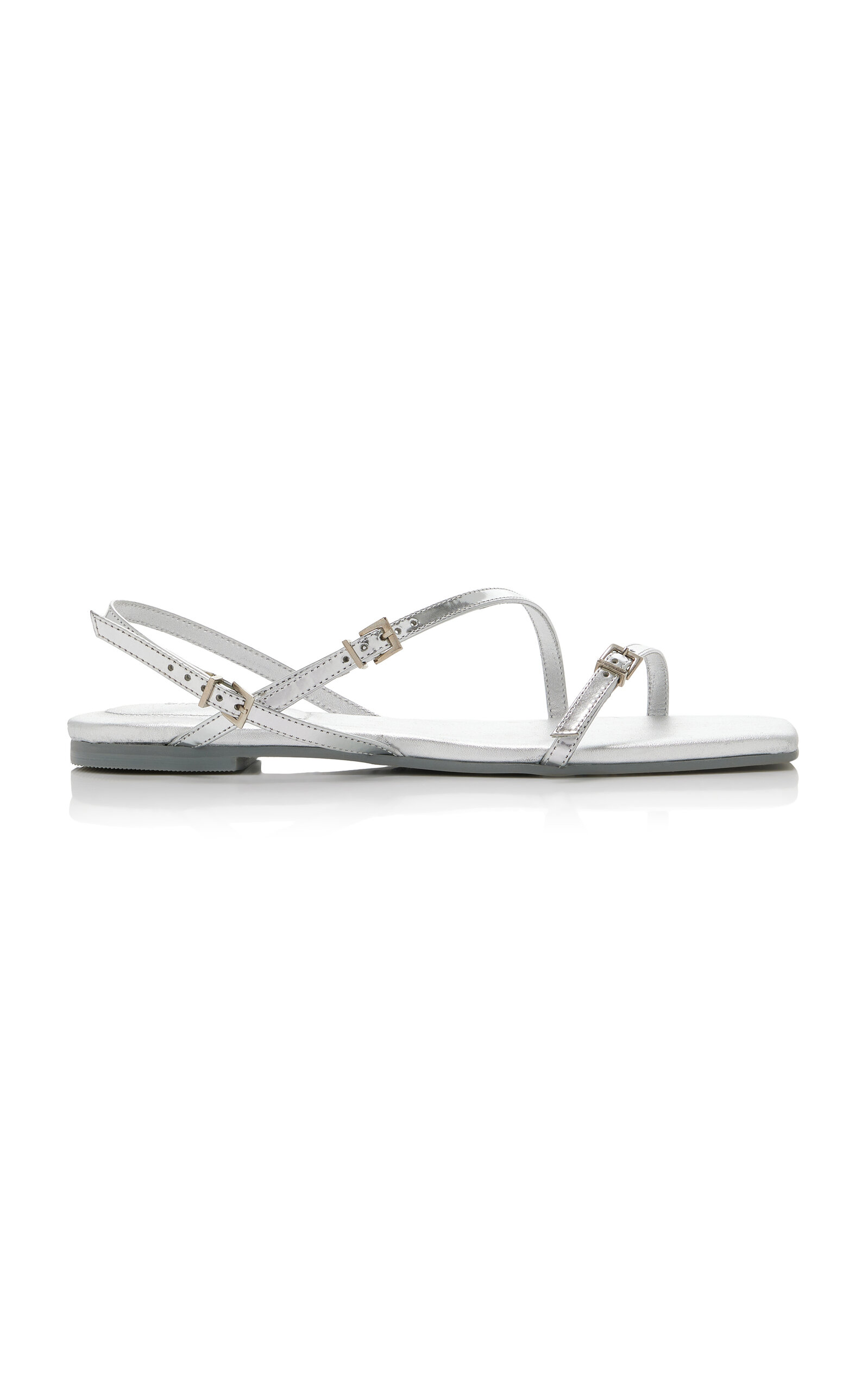 SIMKHAI Carey Metallic Leather Sandals