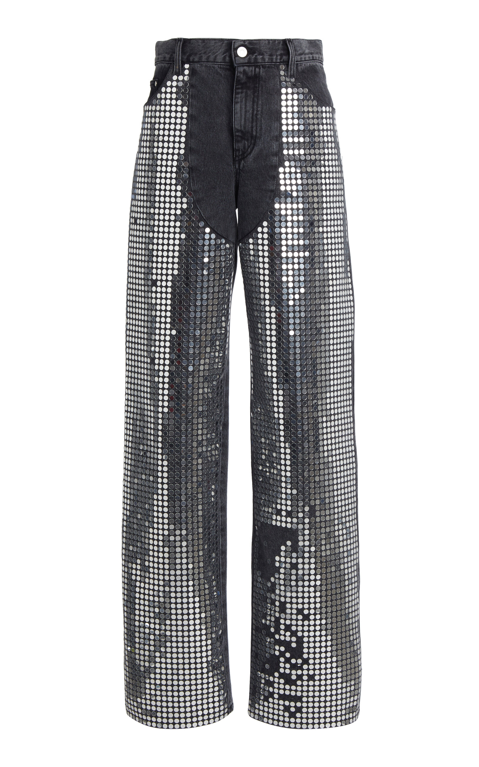 Stella Mccartney Mirror Cotton Denim Jeans In Dark Wash