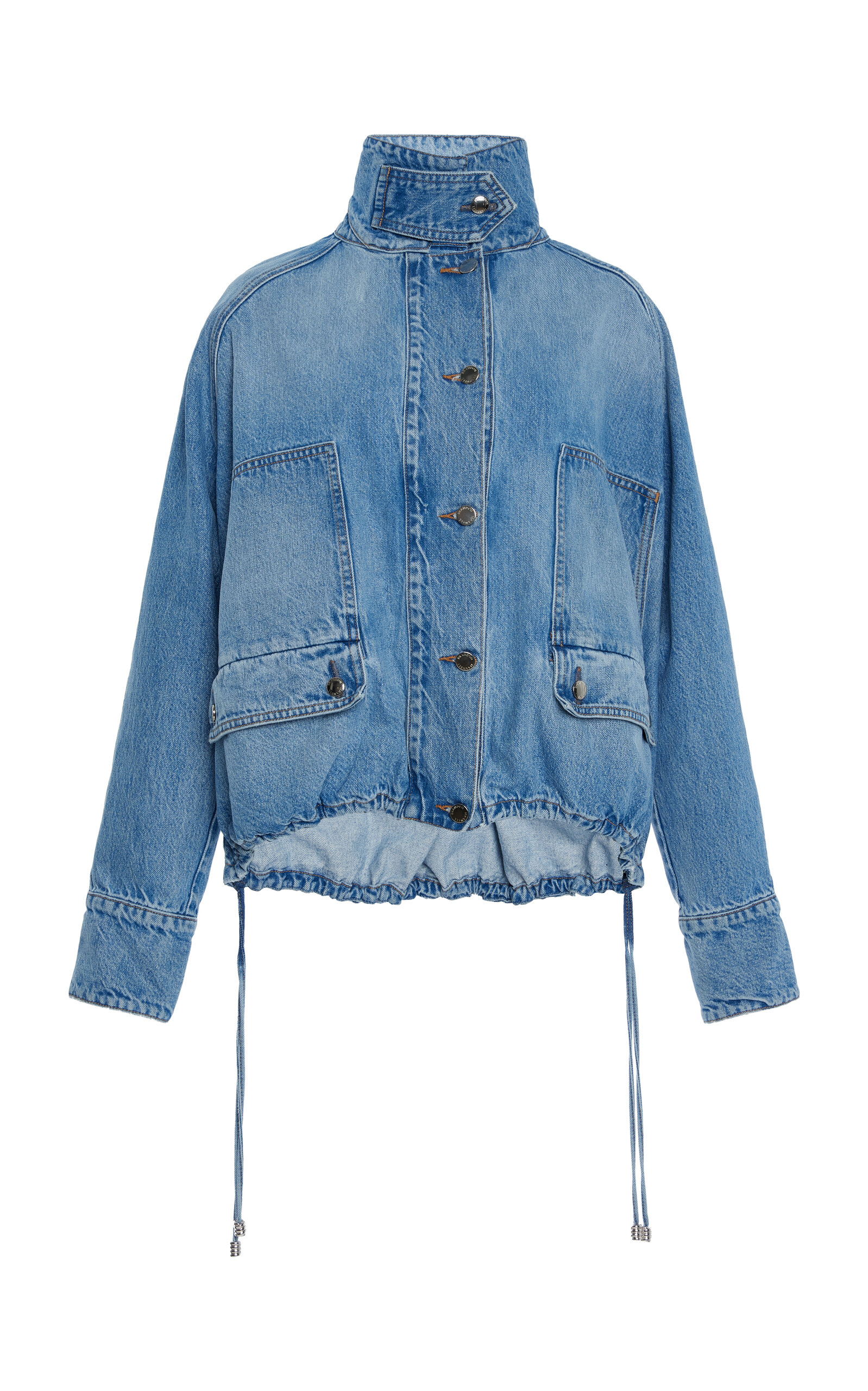 Brandon Maxwell The Harper Denim Balloon Jacket