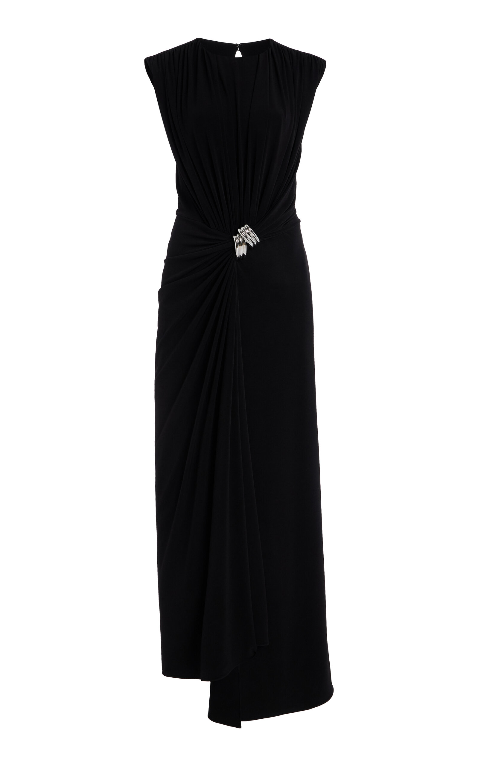 Brandon Maxwell The Serena Draped Jersey Maxi Dress