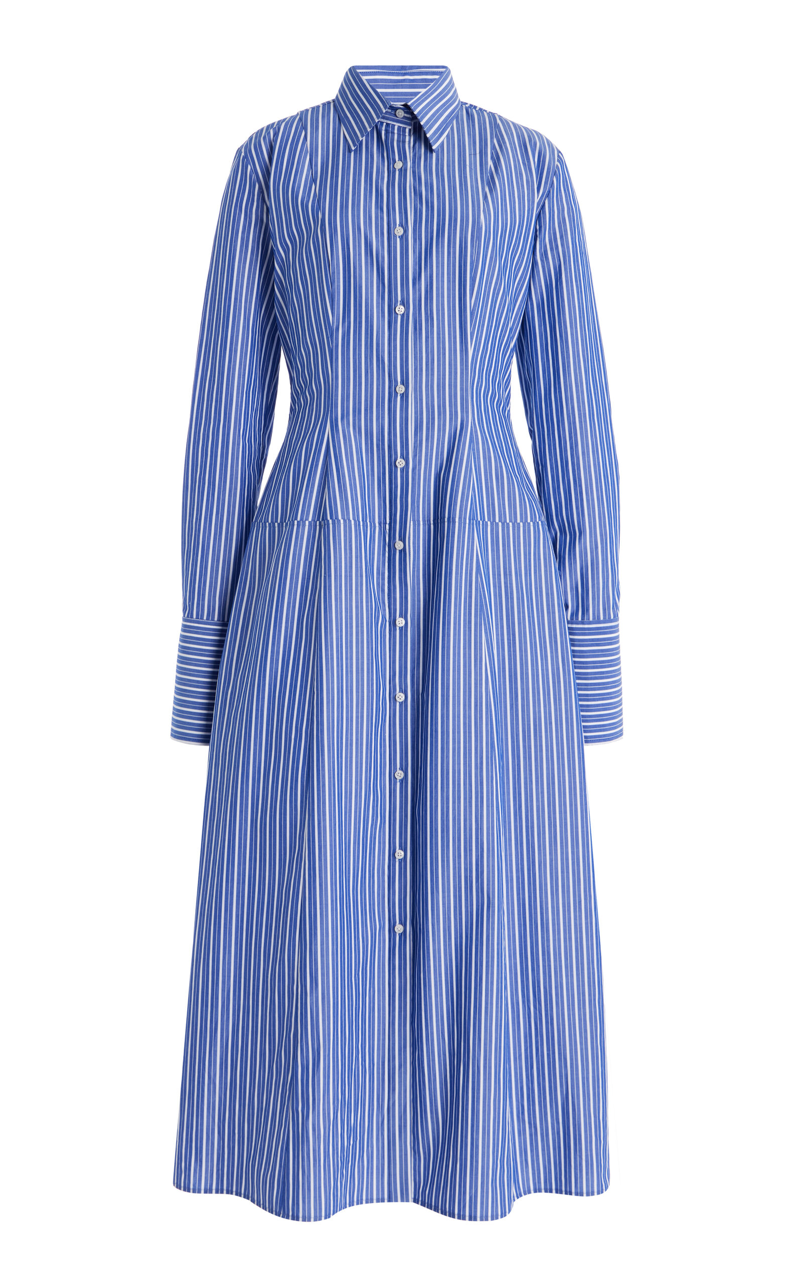 Brandon Maxwell The Sammy Pima Cotton Midi Shirt Dress