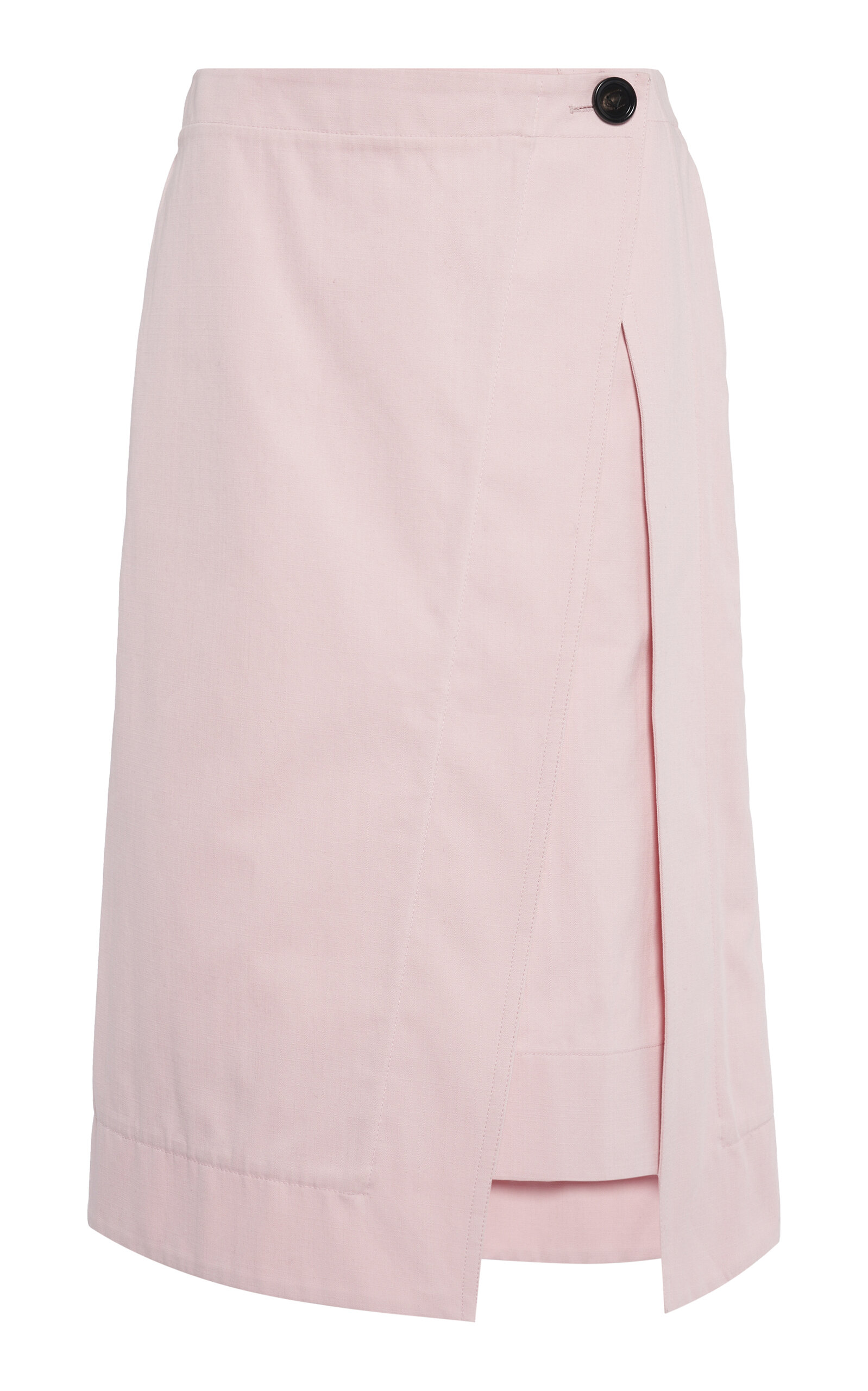 BOTTEGA VENETA COTTON CANVAS MIDI WRAP SKIRT