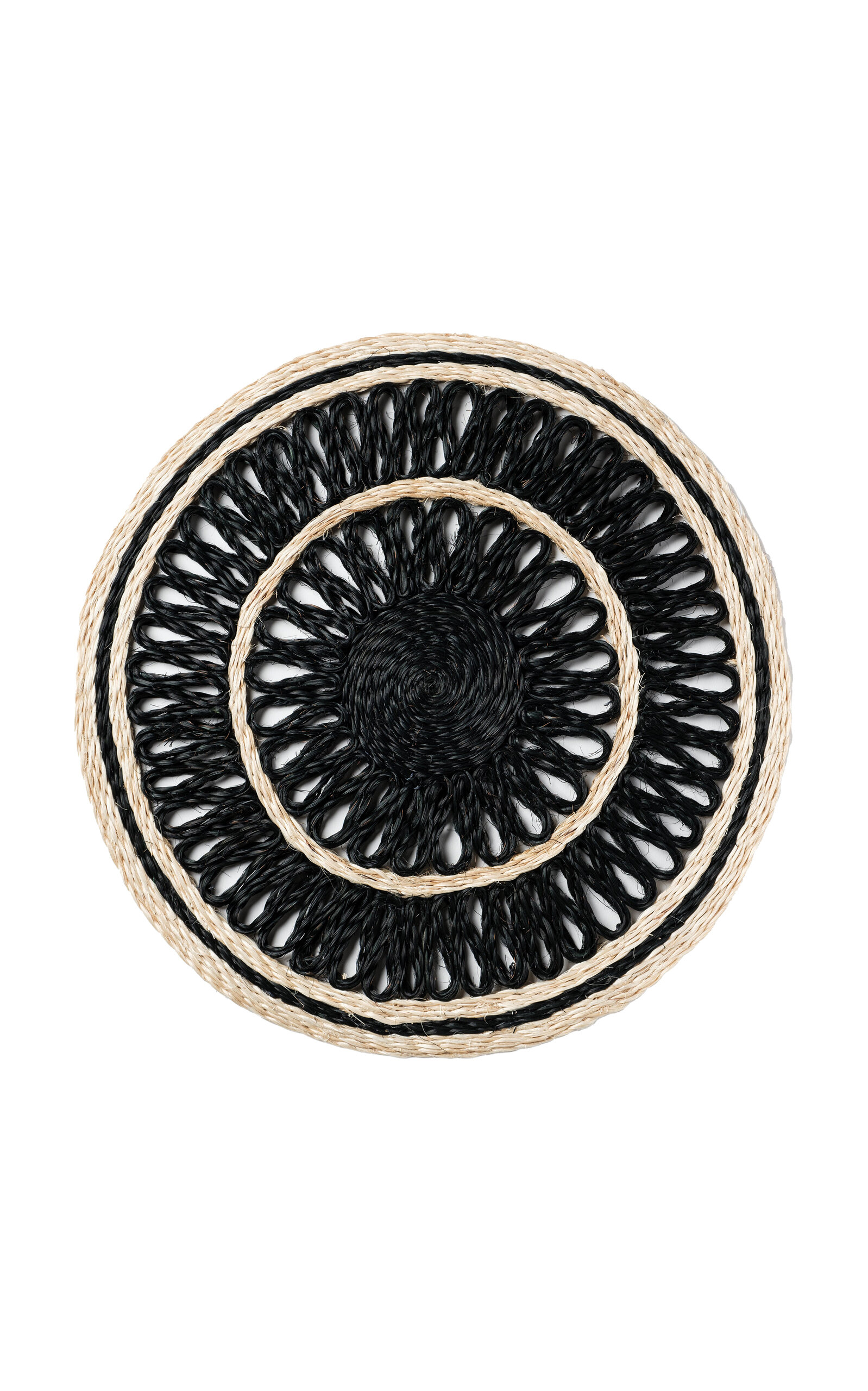 Joanna Buchanan Set-of-Four Loopy Straw Placemats - Black