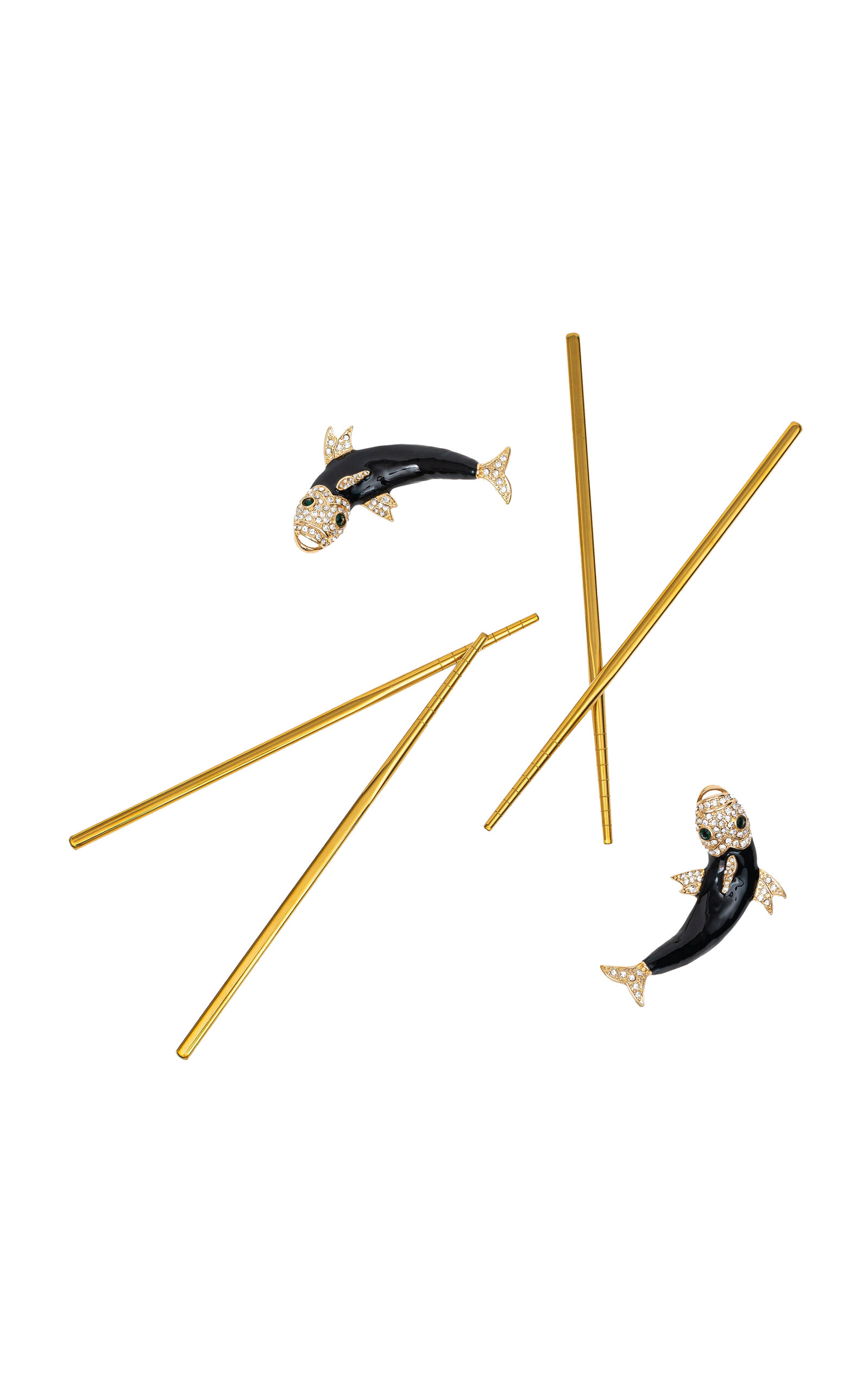 Joanna Buchanan Set-of-Four Koi Chopsticks and Rests - Gold - Women's Clothing