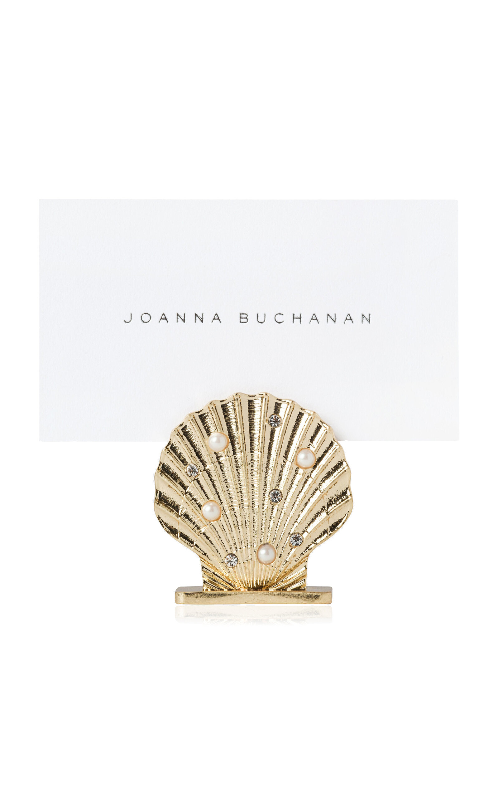 Joanna Buchanan Set-of-four Shell Placecard Holders In Gold