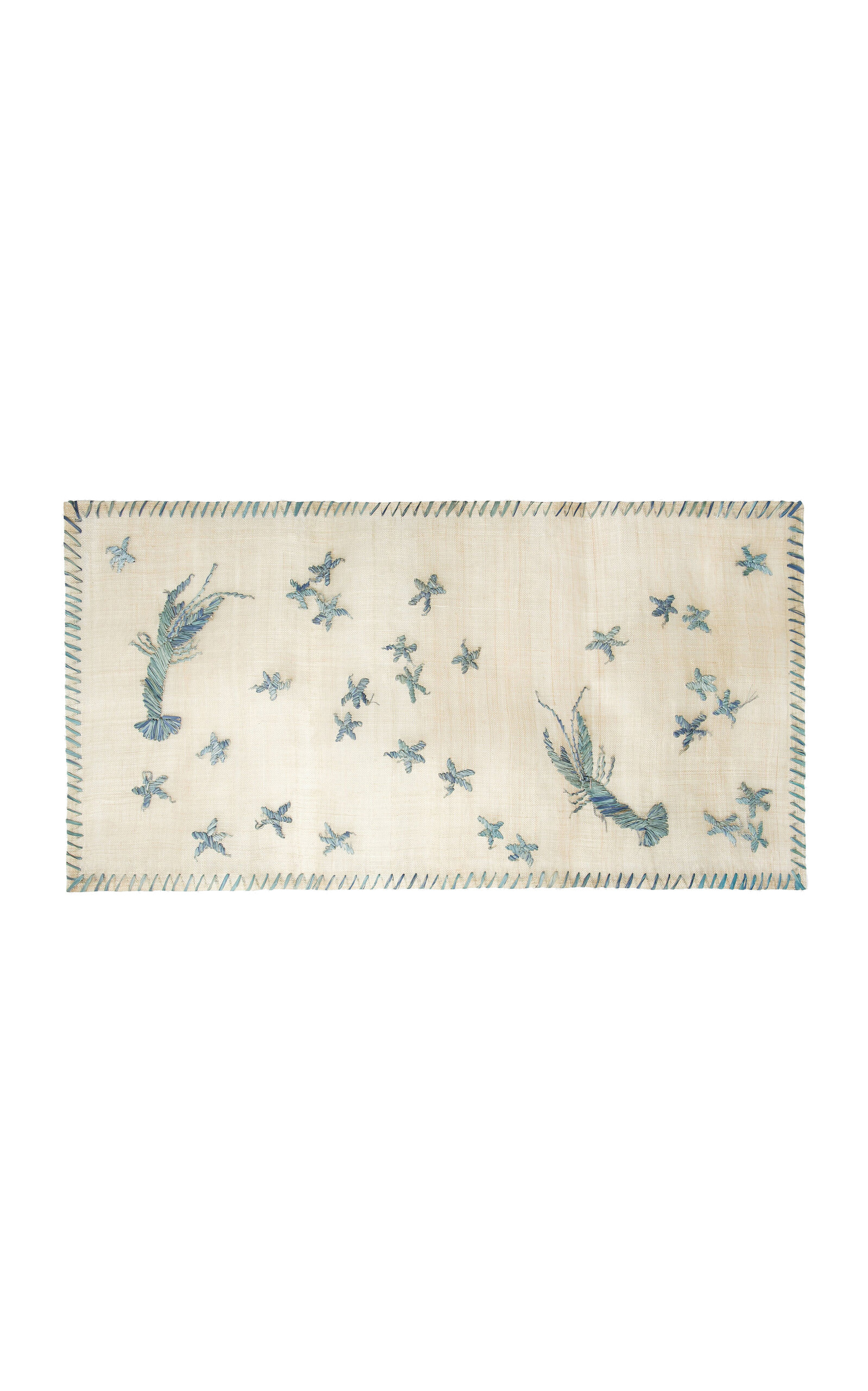 Joanna Buchanan Straw Table Runner - Blue