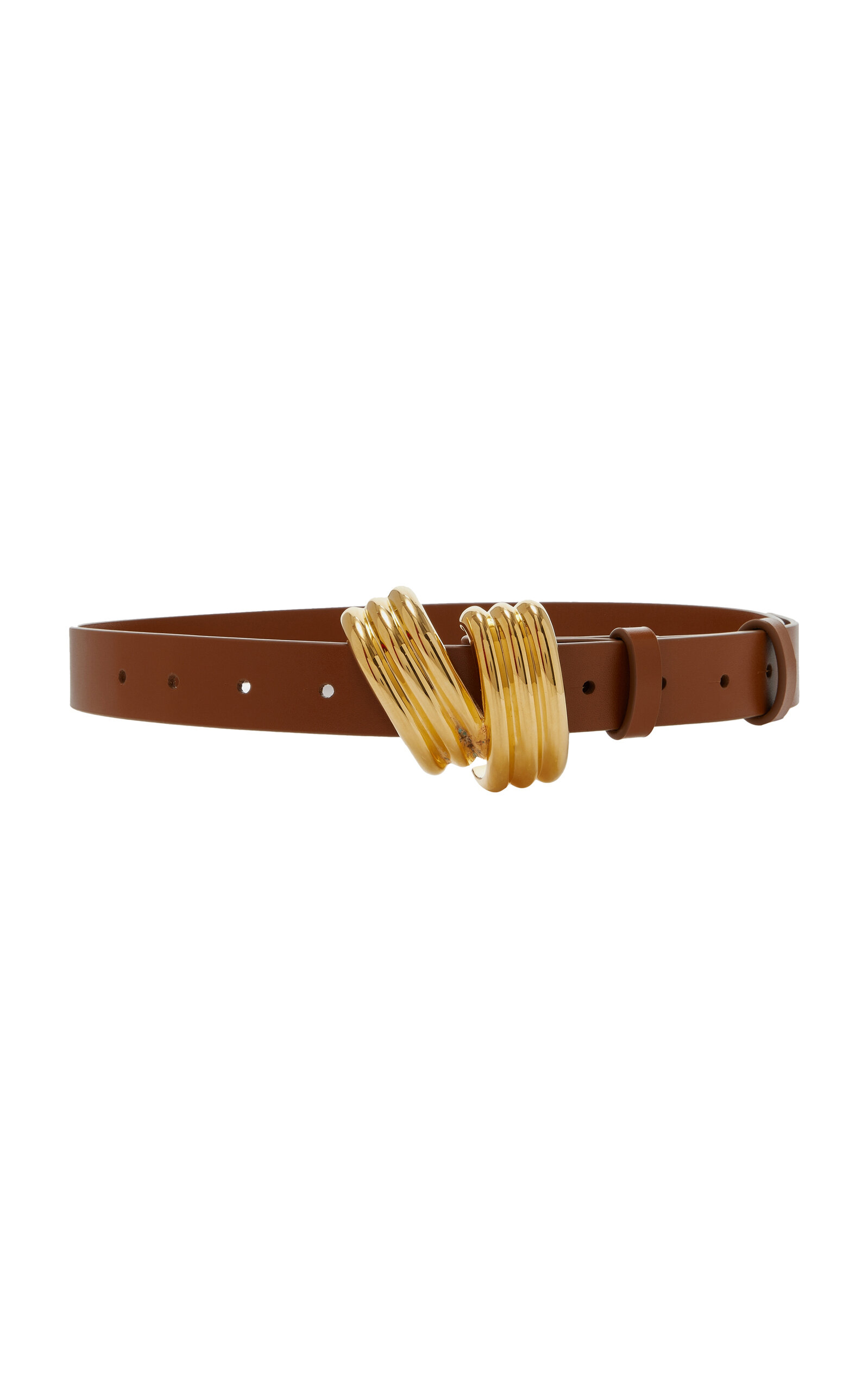 Brandon Maxwell The Edythe Swirl Leather Belt