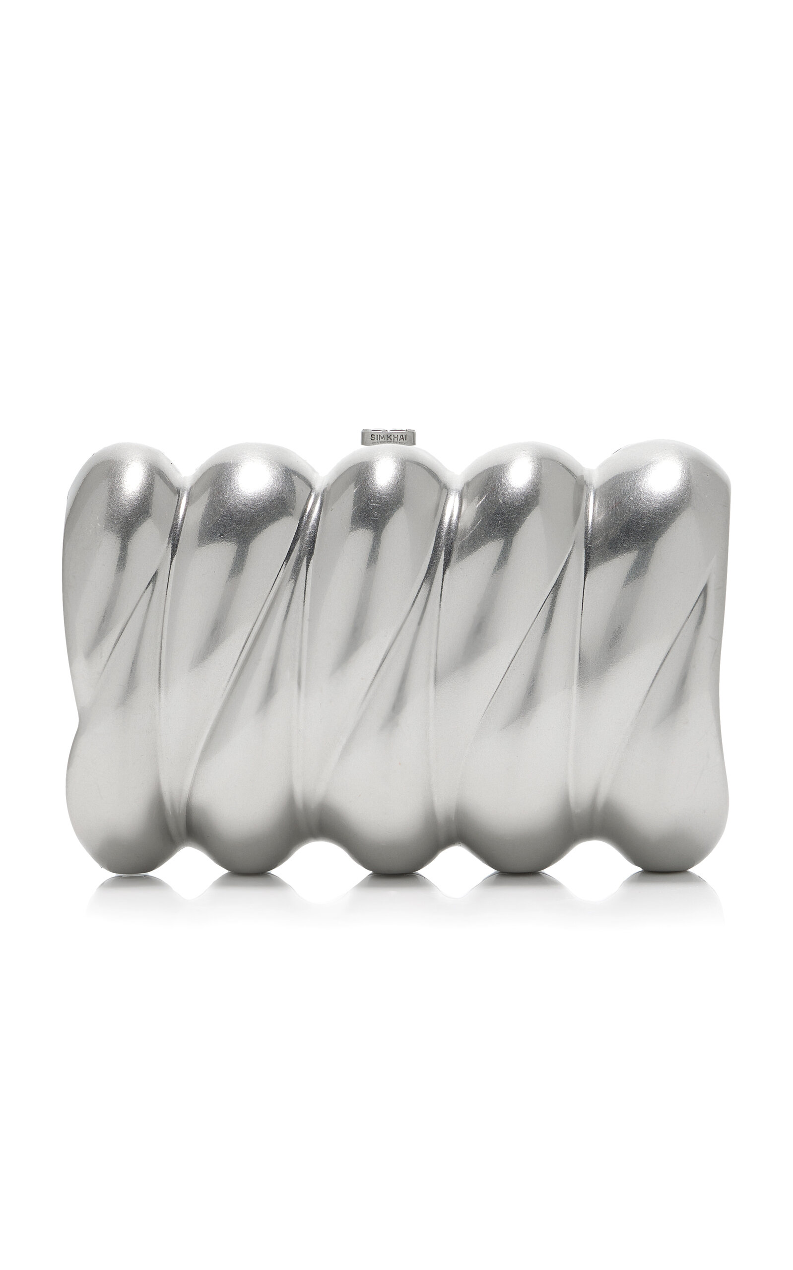 SIMKHAI Reya Silver-Tone Metal Clutch