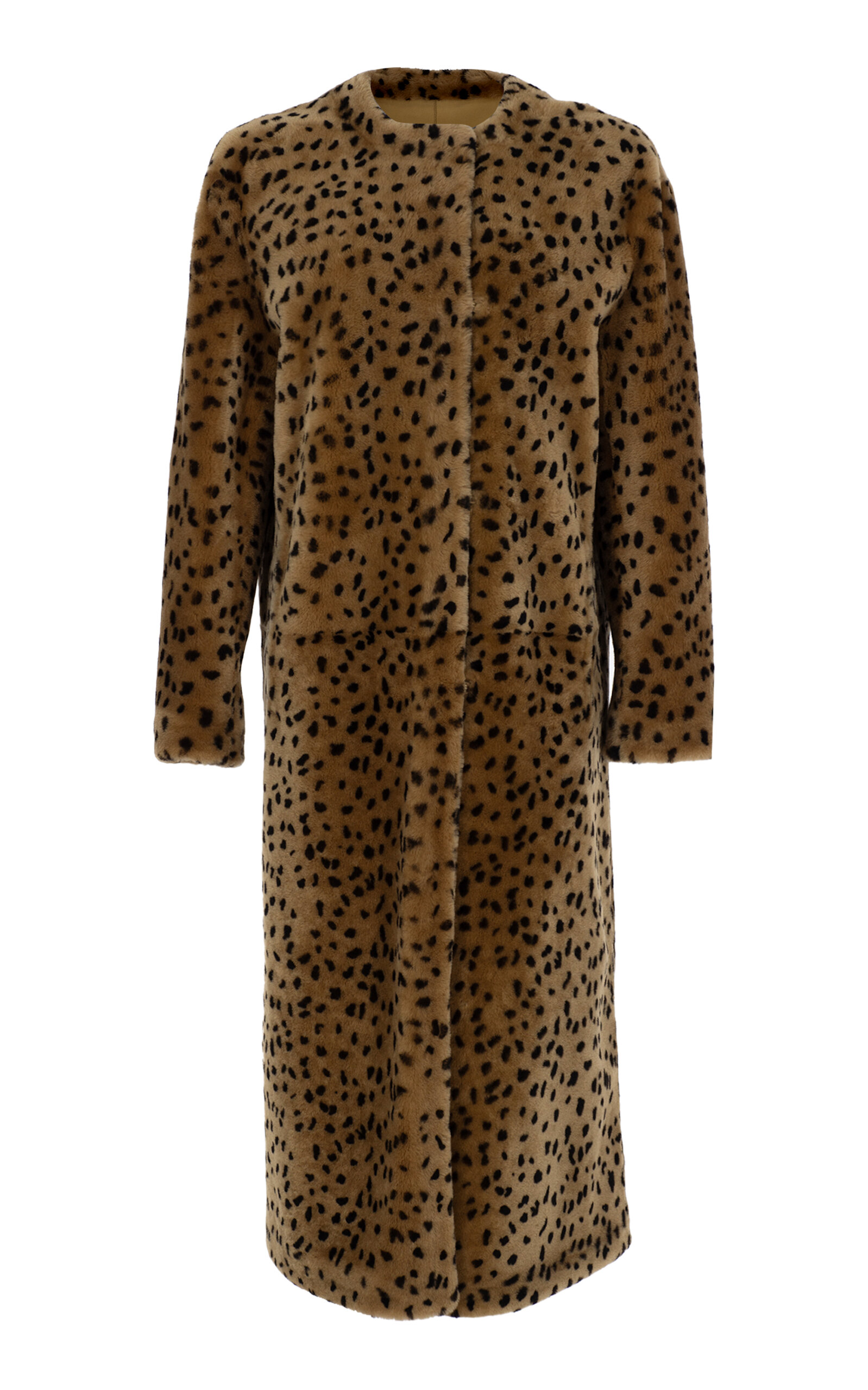 Zeynep Arçay Leopard-Print Shearling Coat - Brown