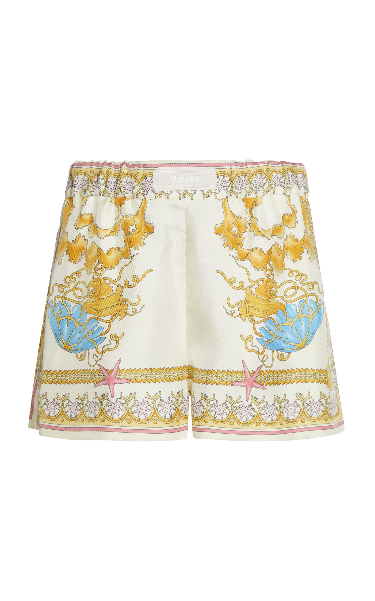 Versace La Vacanza Silk Twill Shorts