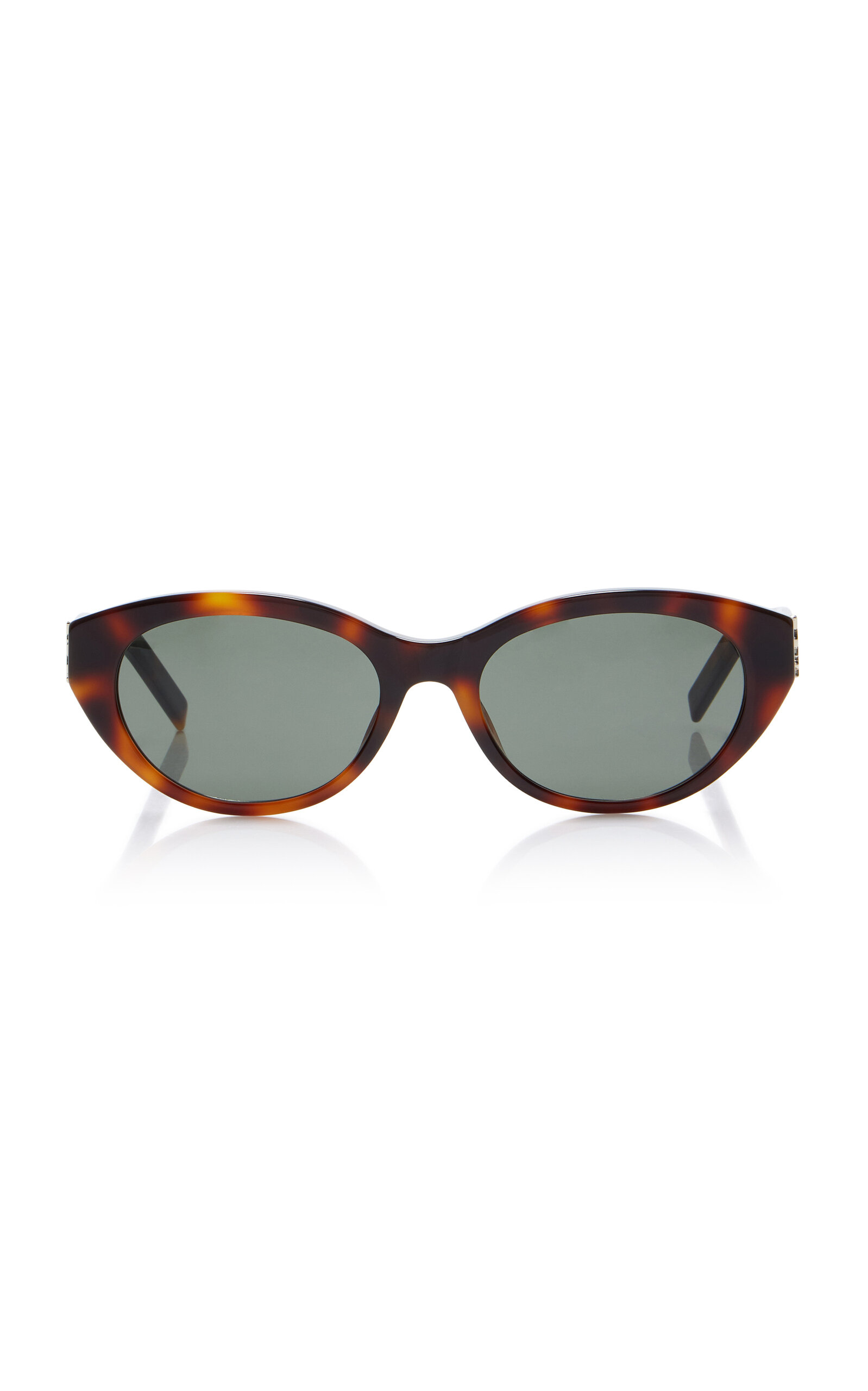 Saint Laurent Round-Frame Tortoiseshell Acetate Sunglasses