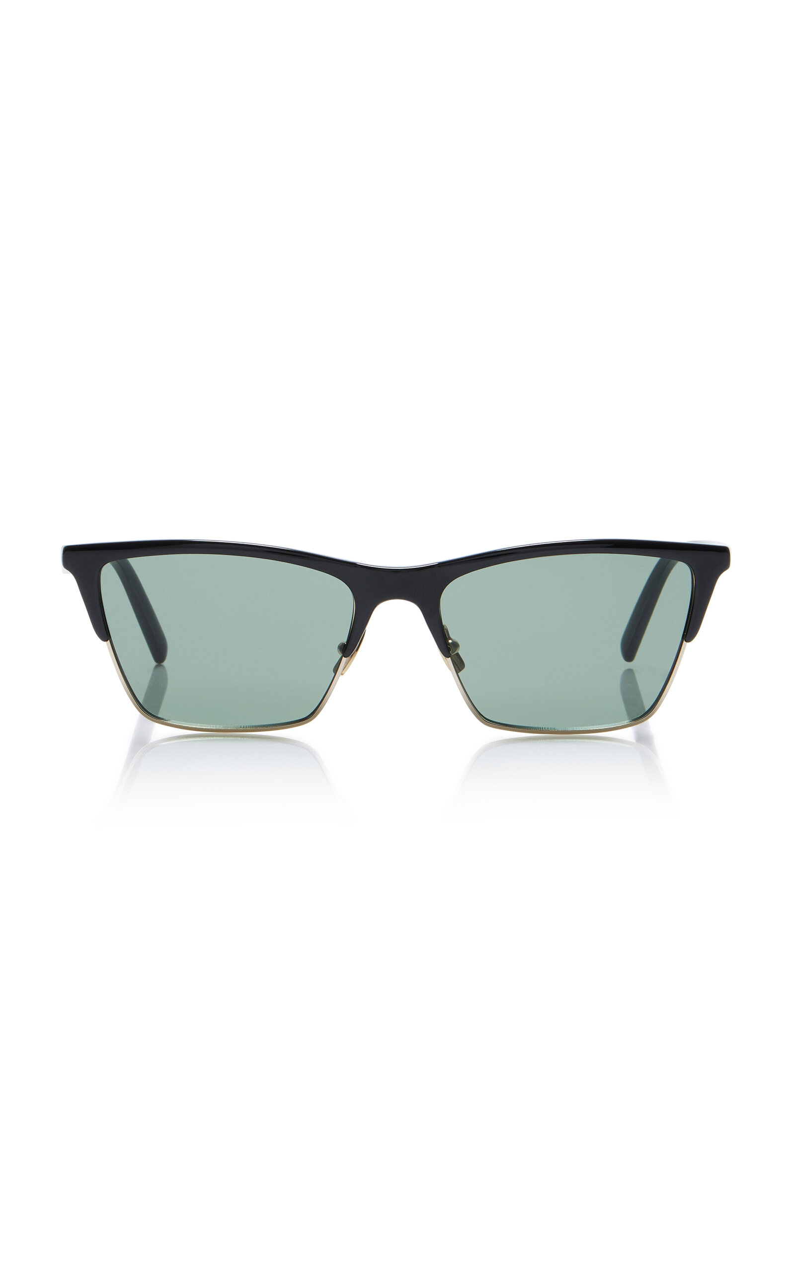 Saint Laurent - Square-Frame Acetate Sunglasses - Green - OS - Moda Operandi