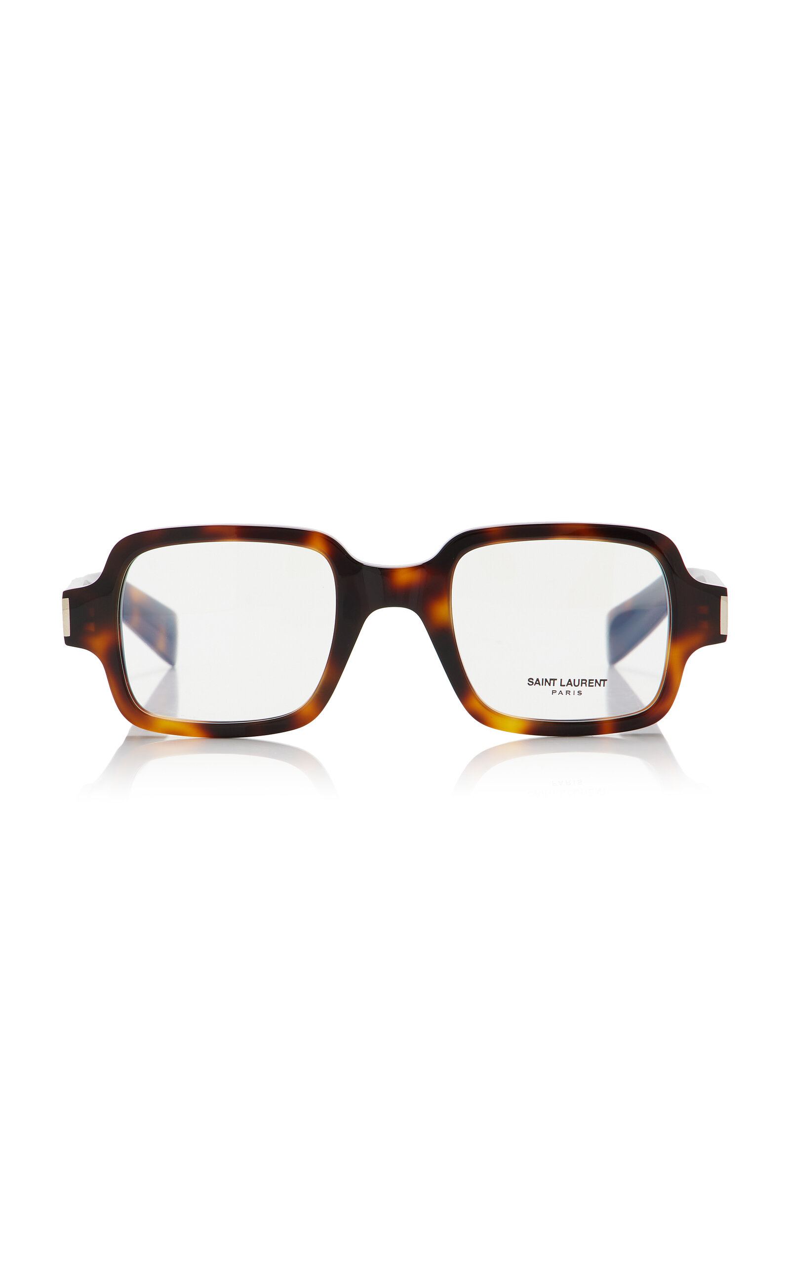 Saint Laurent Square-Frame Tortoiseshell Acetate Glasses
