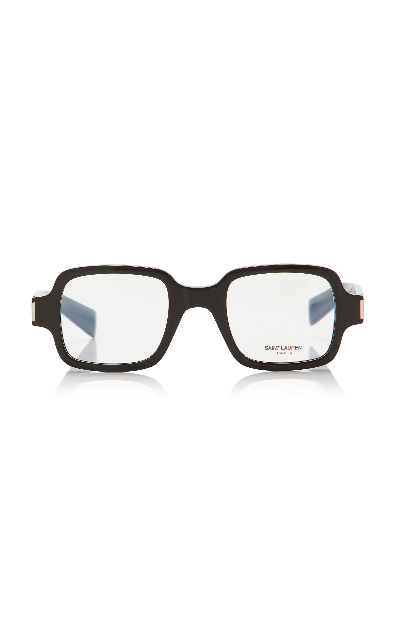 Saint Laurent Square-frame Acetate Glasses In Brown