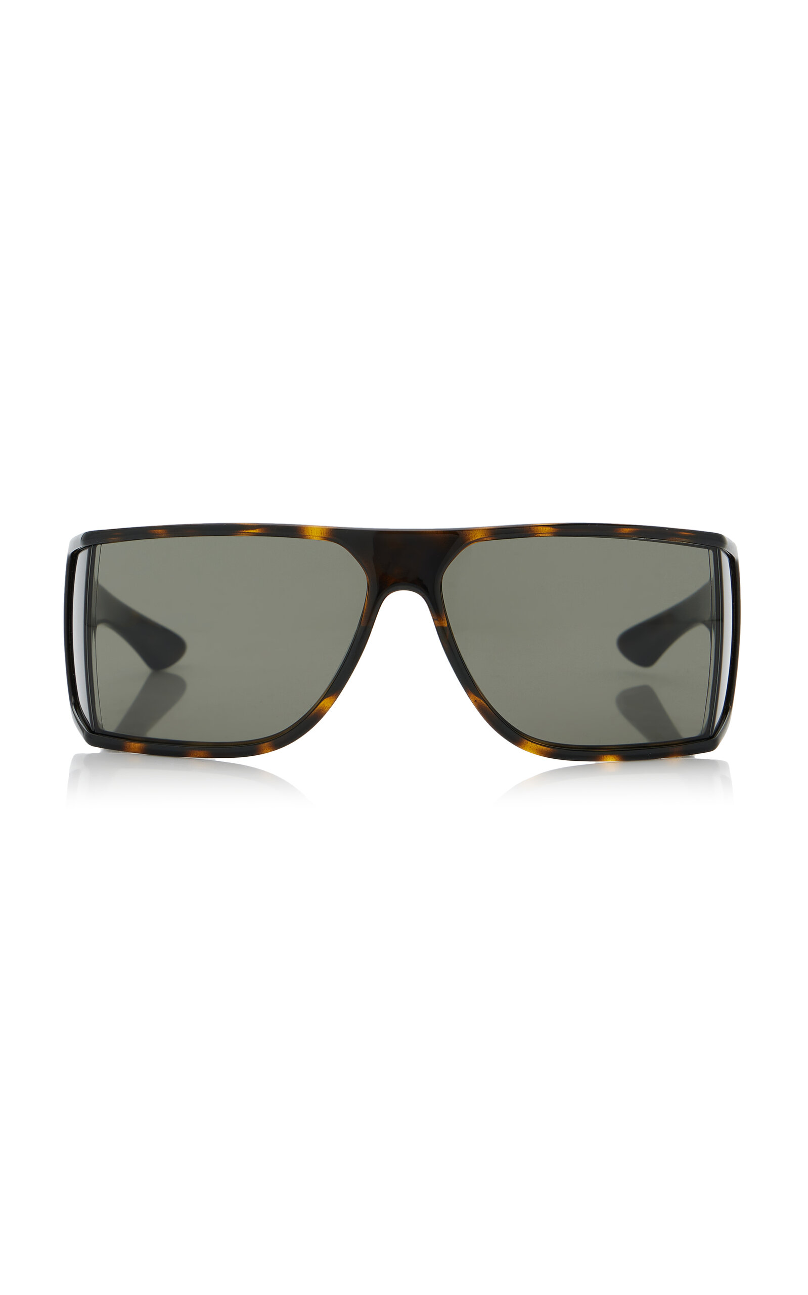 Saint Laurent Shield-Frame Acetate Sunglasses - Brown - OS