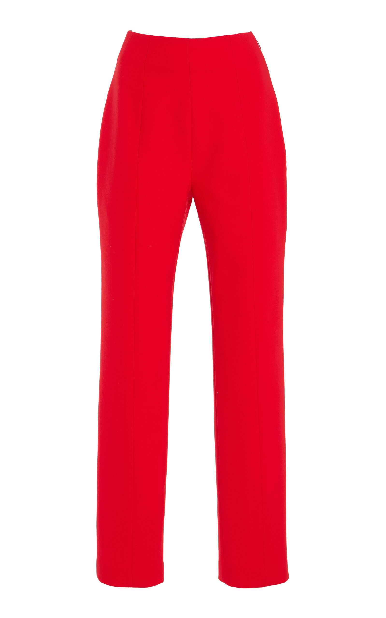 Carolina Herrera Emilie Bi-Stretch Wool Straight-Leg Pants
