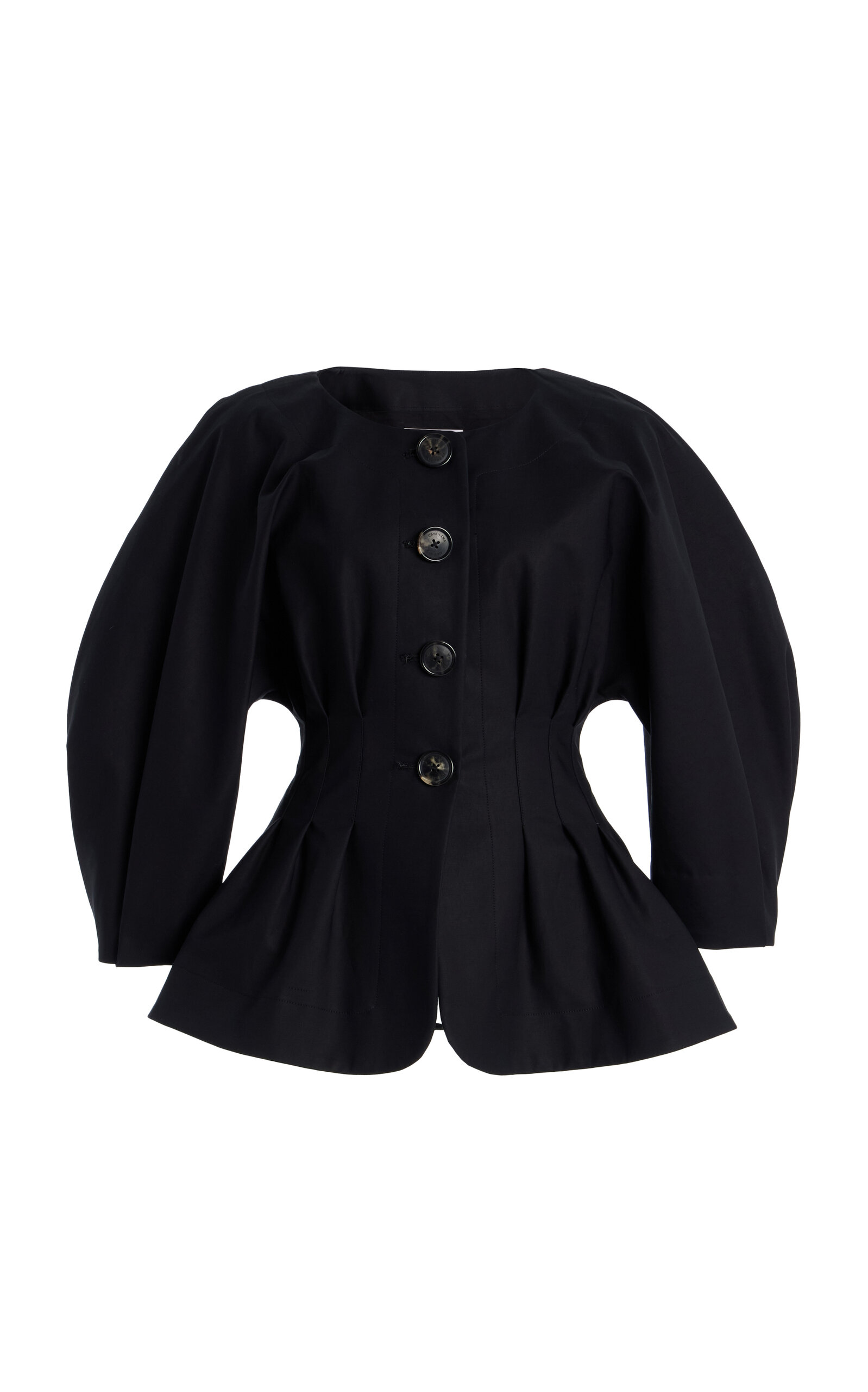 Carolina Herrera Collarless Stretch-Cotton Jacket