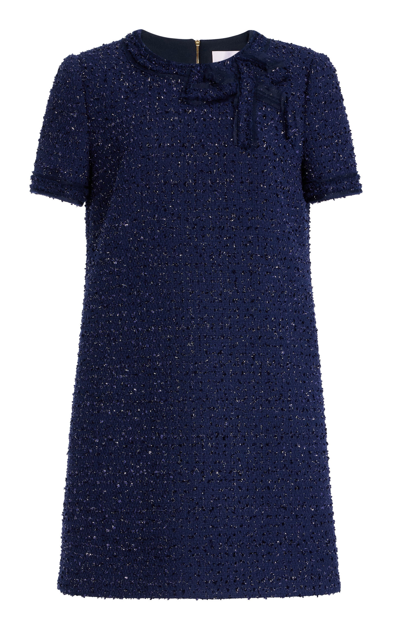 Carolina Herrera Embellished Tweed Mini Dress