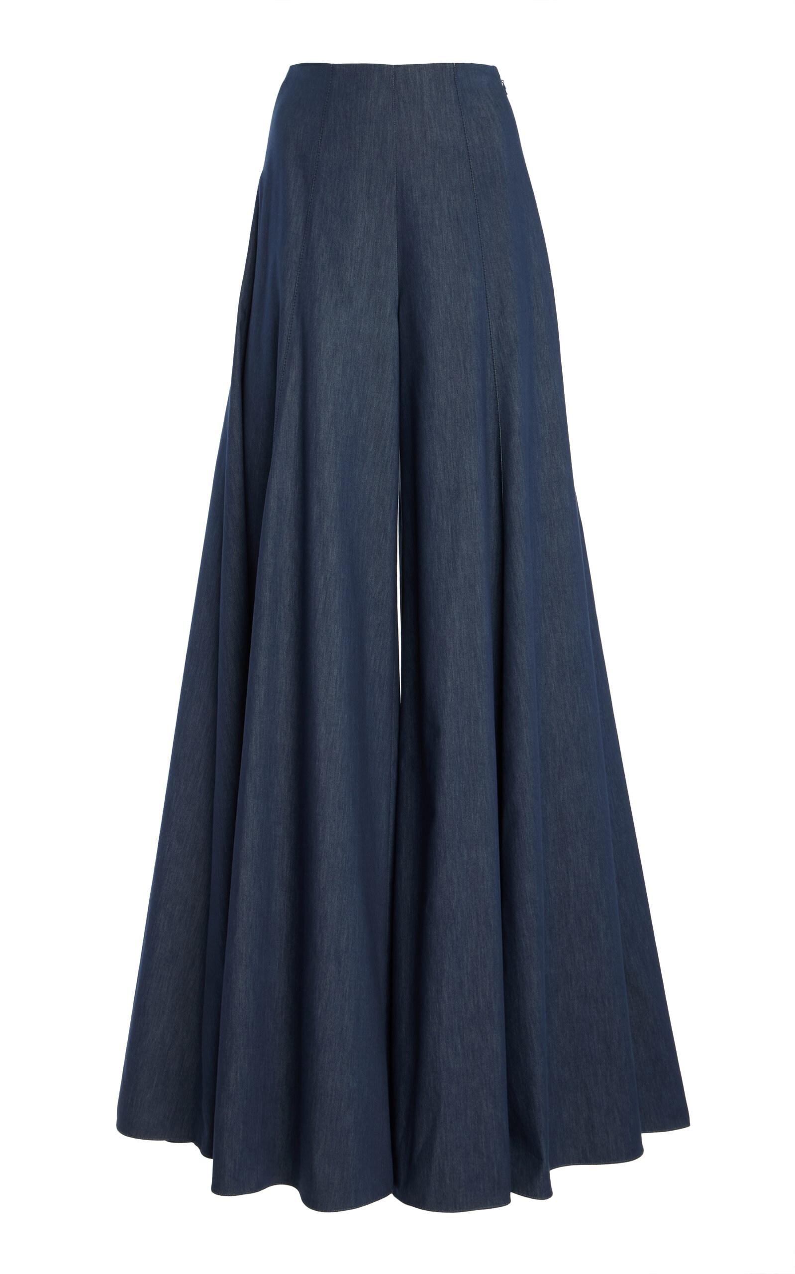 Carolina Herrera Cotton Chambray Palazzo Pants
