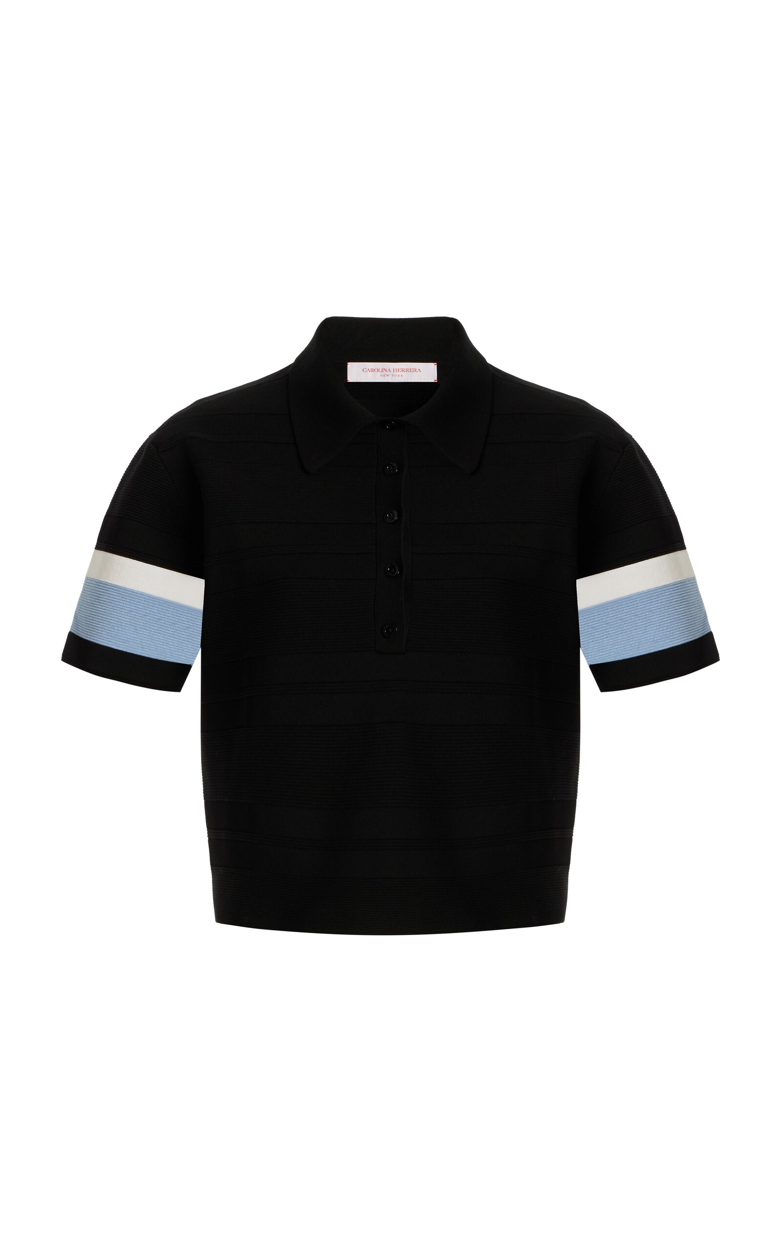 Carolina Herrera Stripe-detail Polo Top In Multi