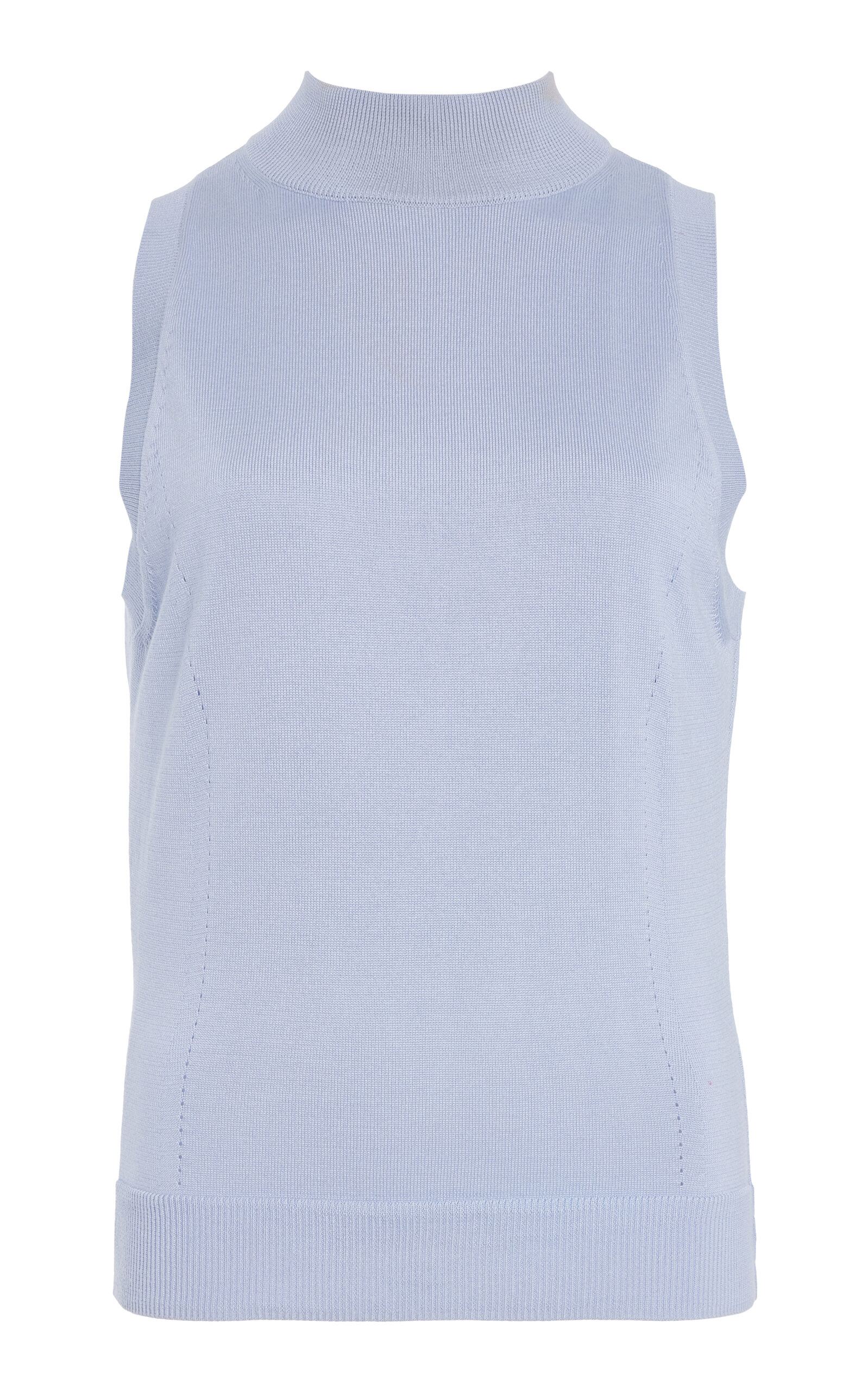 Carolina Herrera Silk-Cotton Sleeveless Top