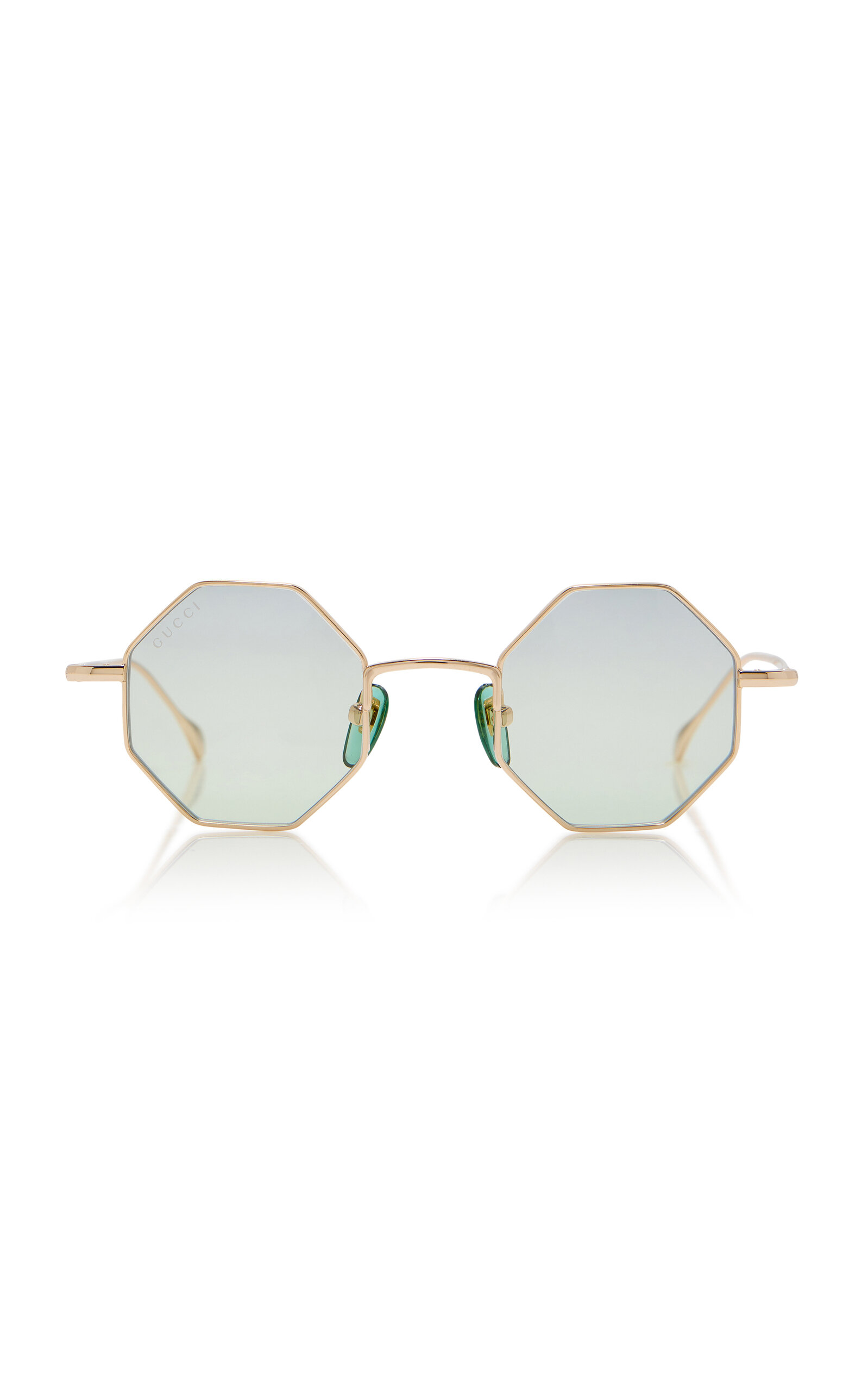 Gucci Octagon-Frame Metal Sunglasses