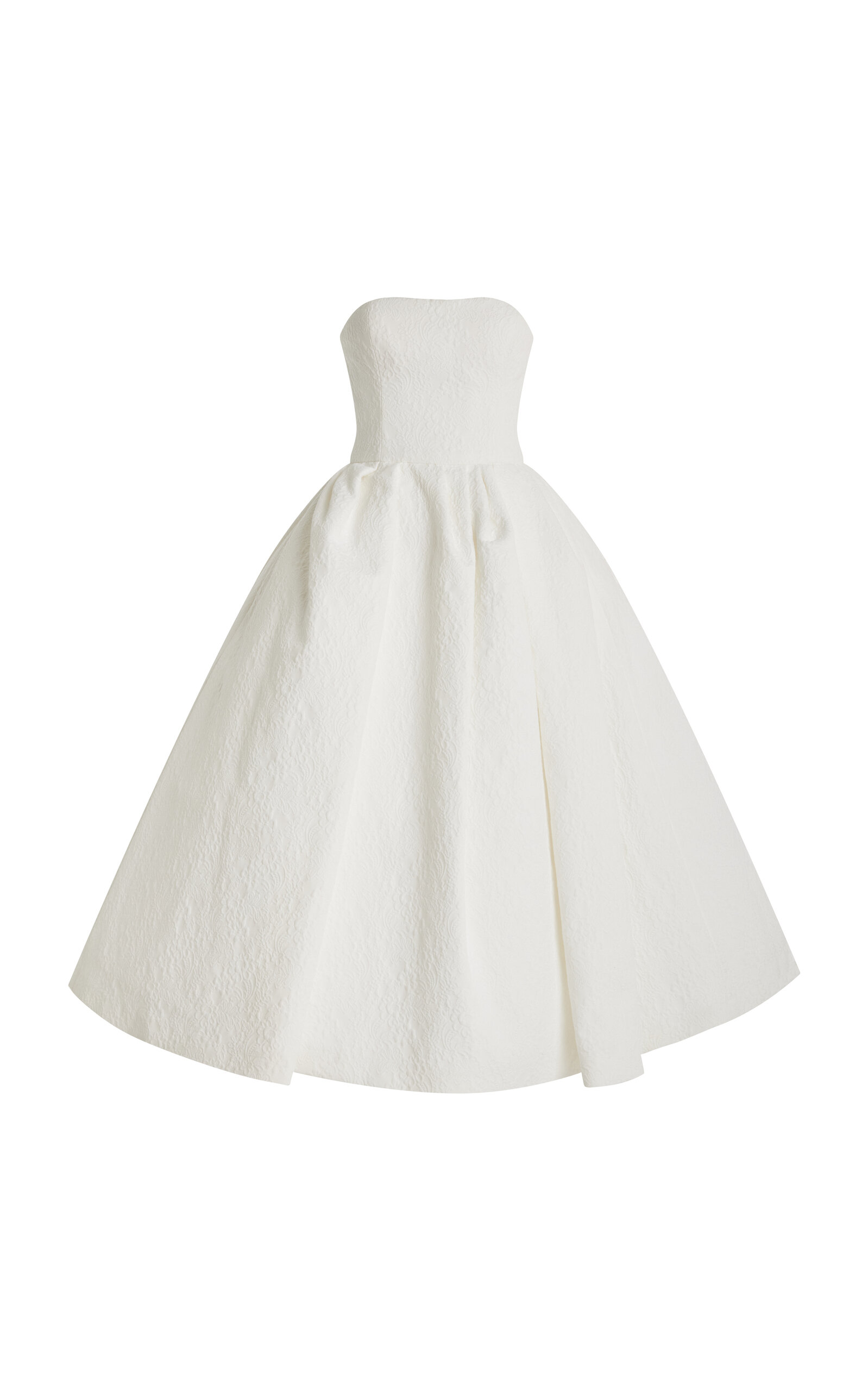 CAROLINA HERRERA STRAPLESS MIDI DRESS