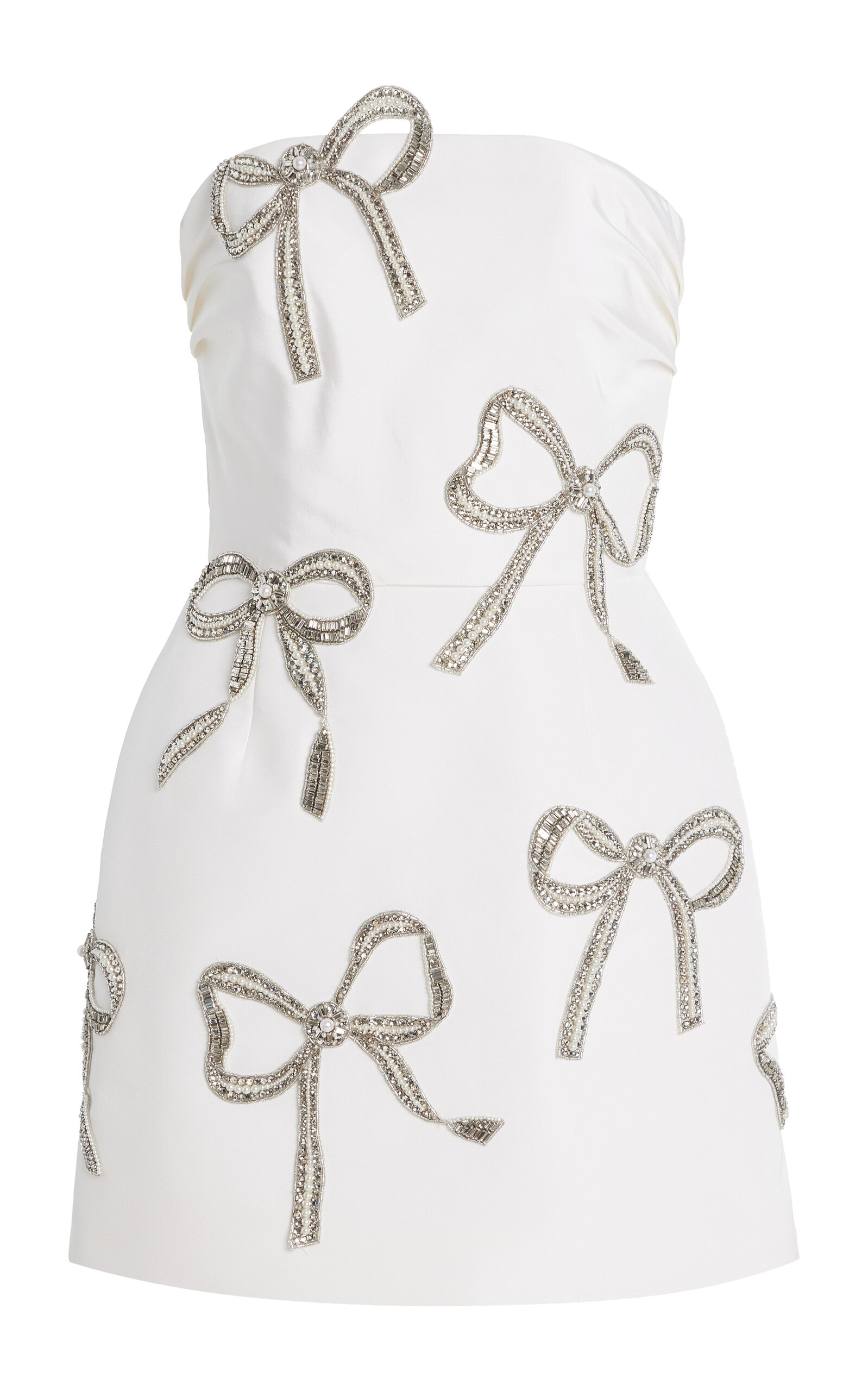 Carolina Herrera Embellished Silk Mini Dress