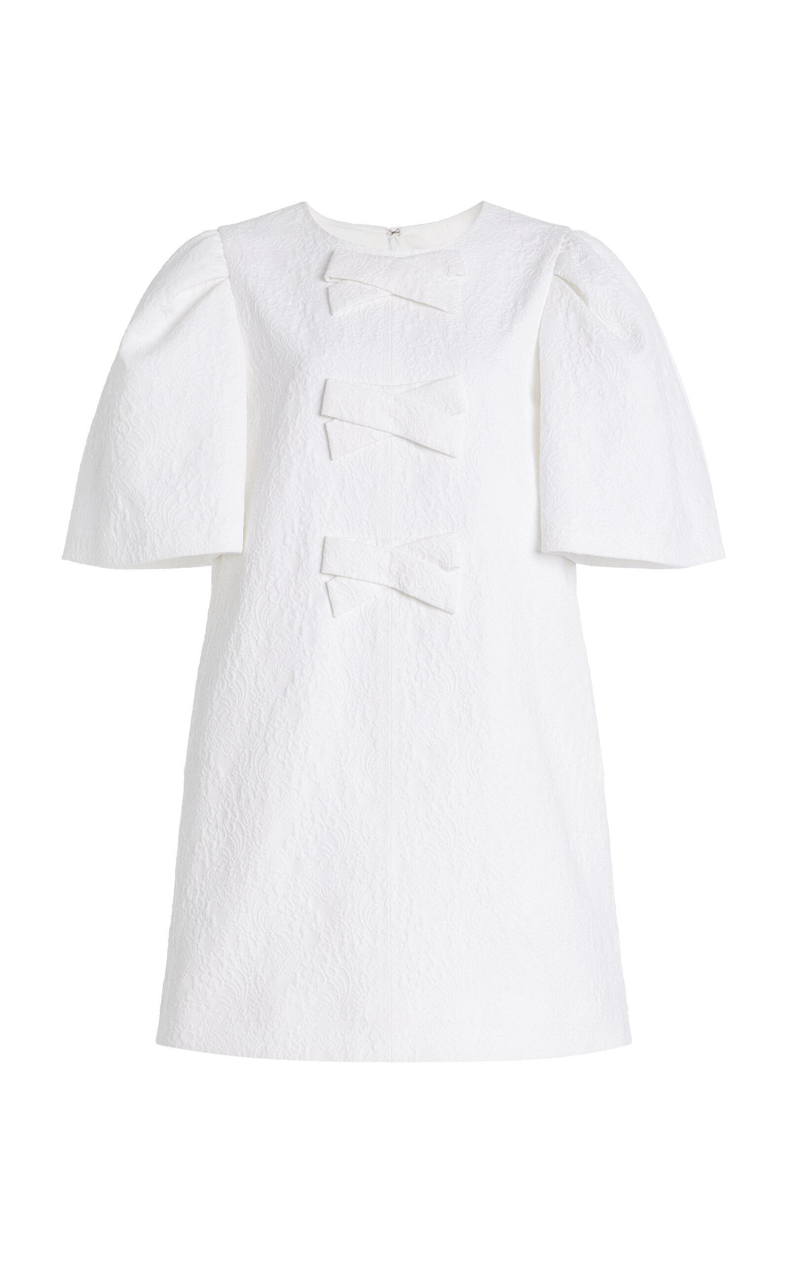 Carolina Herrera - Bow-Detailed Mini Dress - White - US 16 - Moda Operandi