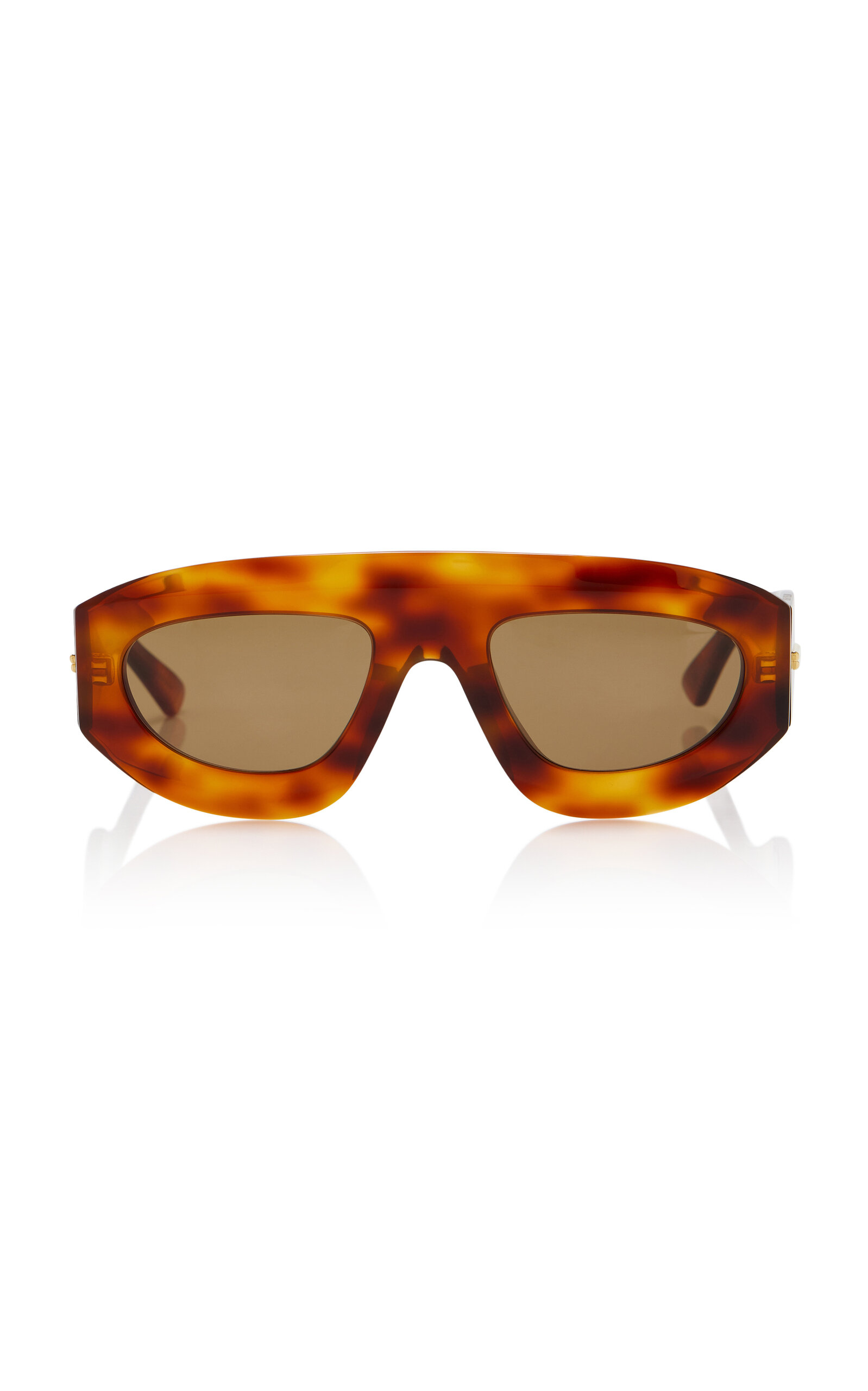 Bottega Veneta - Aviator-Frame Acetate Sunglasses - Brown - OS - Moda Operandi