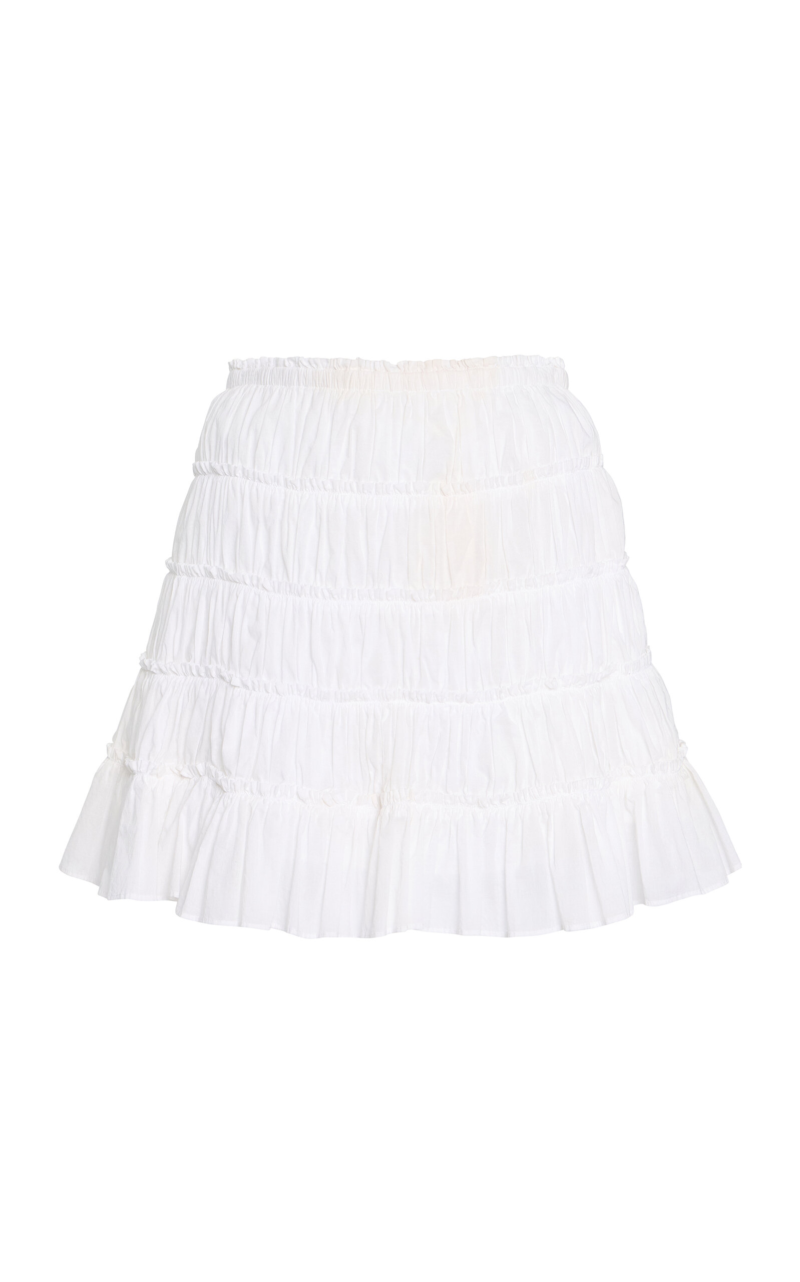 Cassis Cotton-Voile Mini Skirt