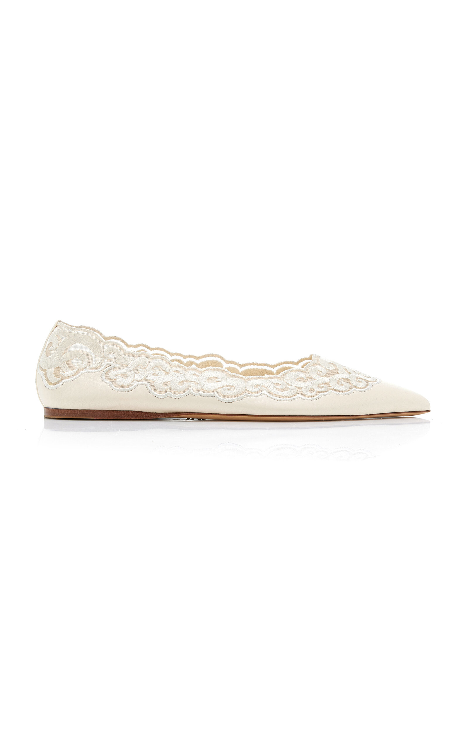 Gabriela Hearst Ziva Leather Flats In Neutral