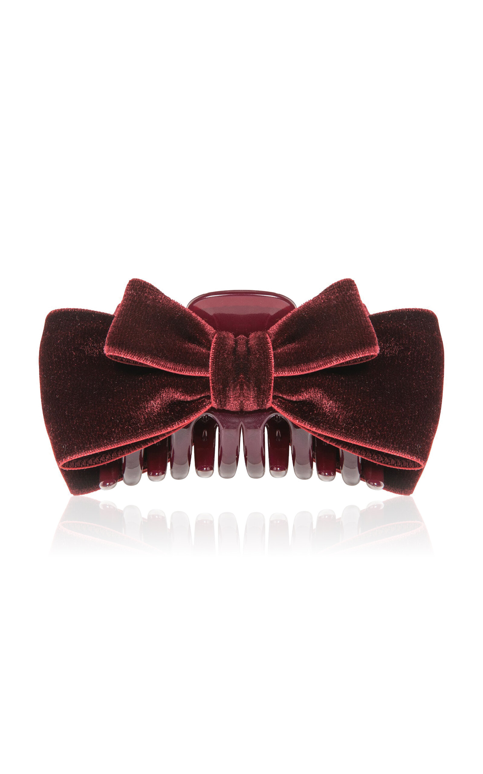 Jennifer Behr - Matilda Velvet Jaw Clip - Burgundy - OS - Moda Operandi 198$