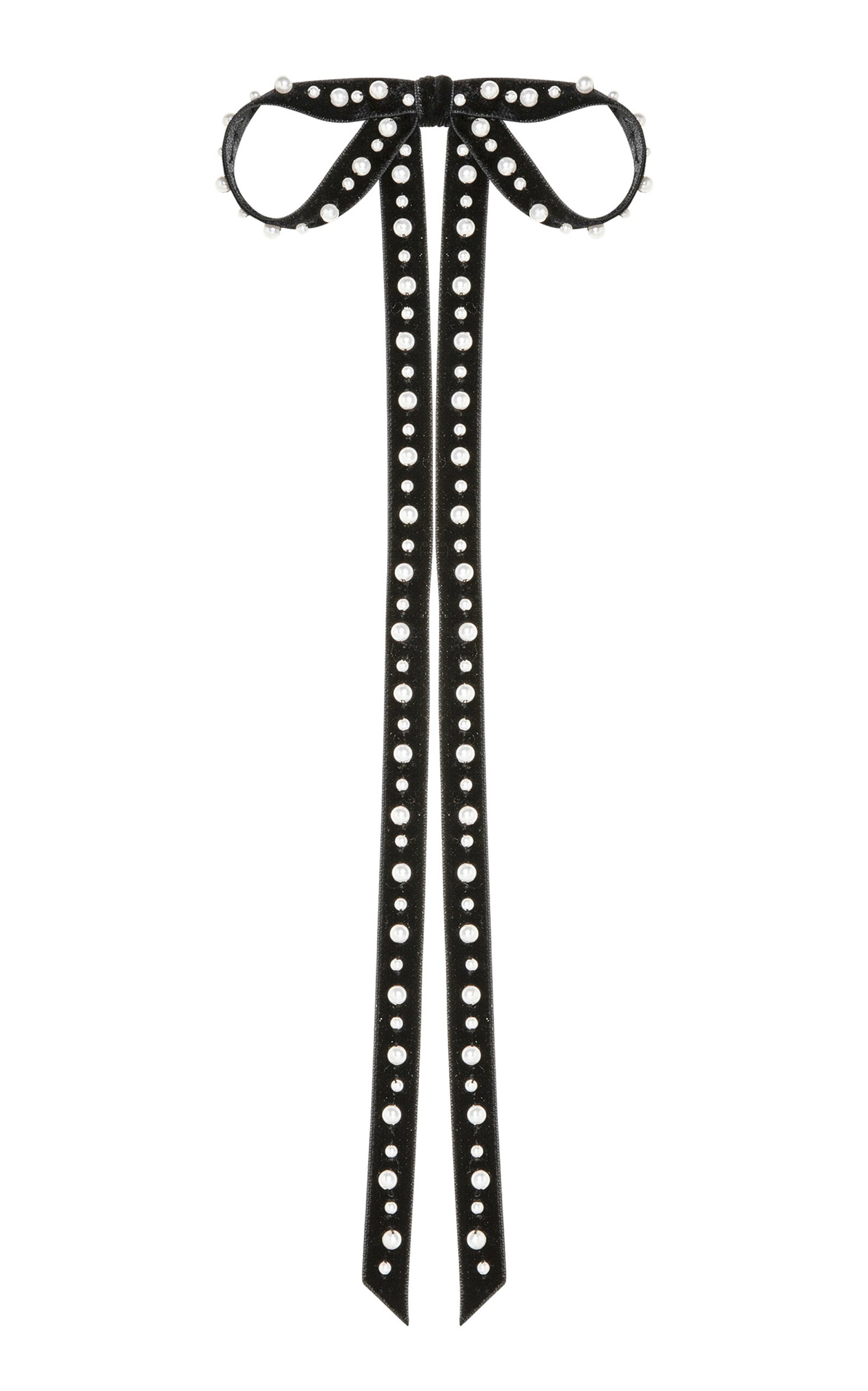 Jennifer Behr Annalee Bow Barrette In Black,white