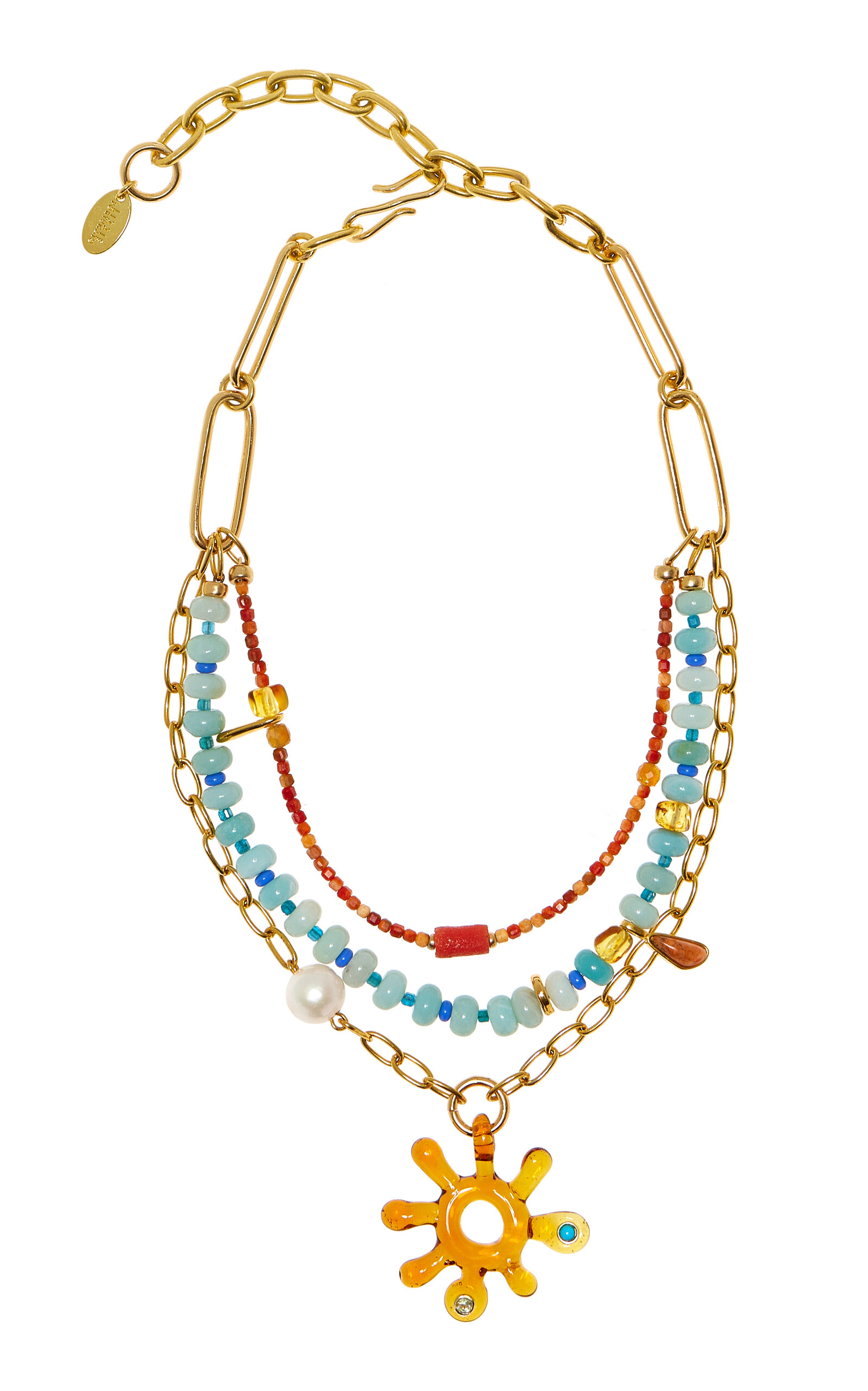 LIZZIE FORTUNATO SUNBURST NECKLACE