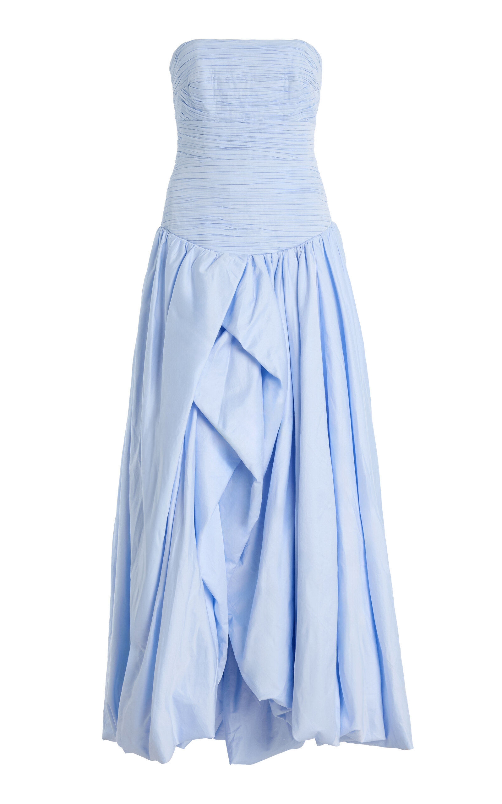 Violette Bubble-Hem Cotton Maxi Dress