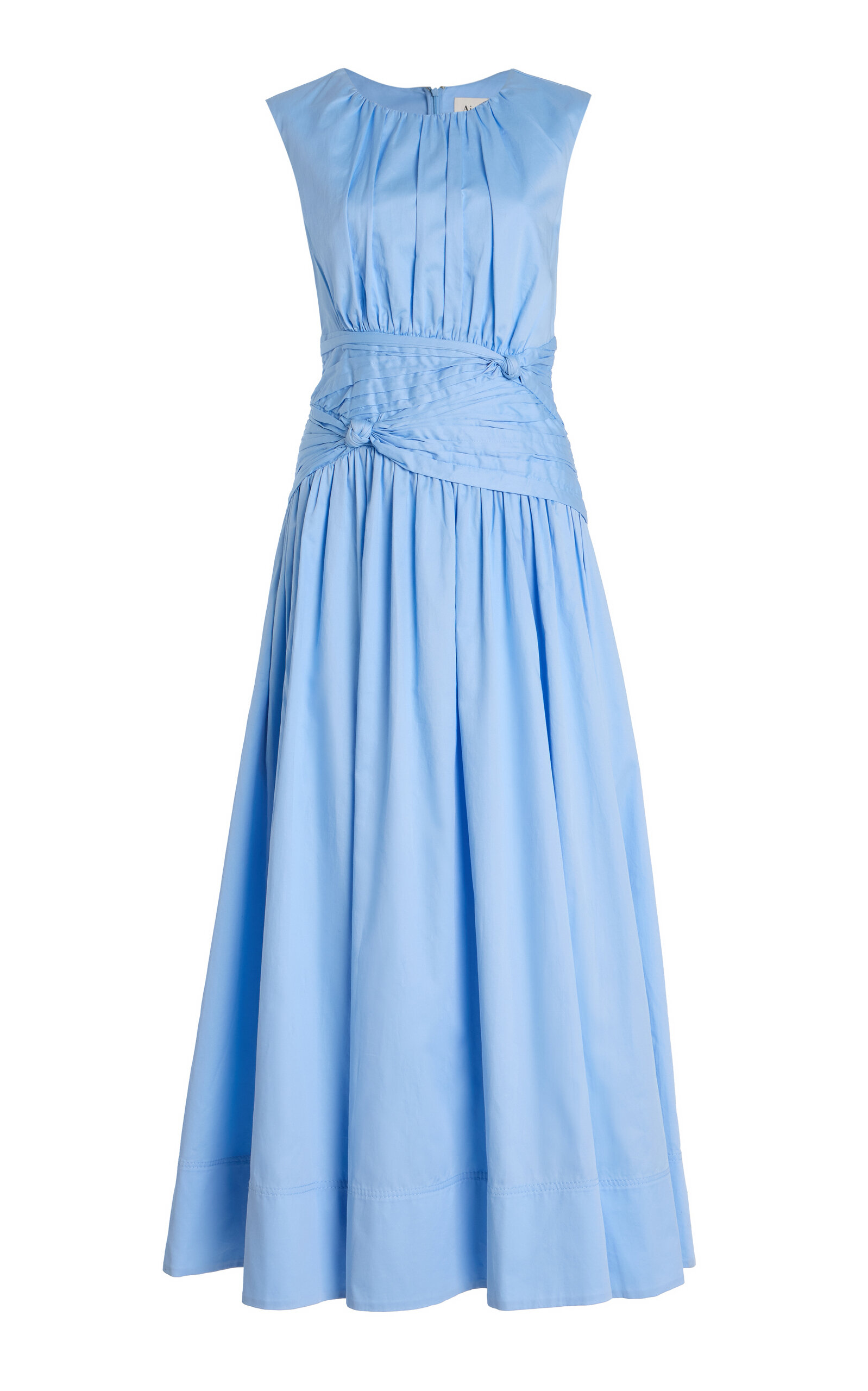 Aje Agatha Knot Waist Midi Dress - Blue