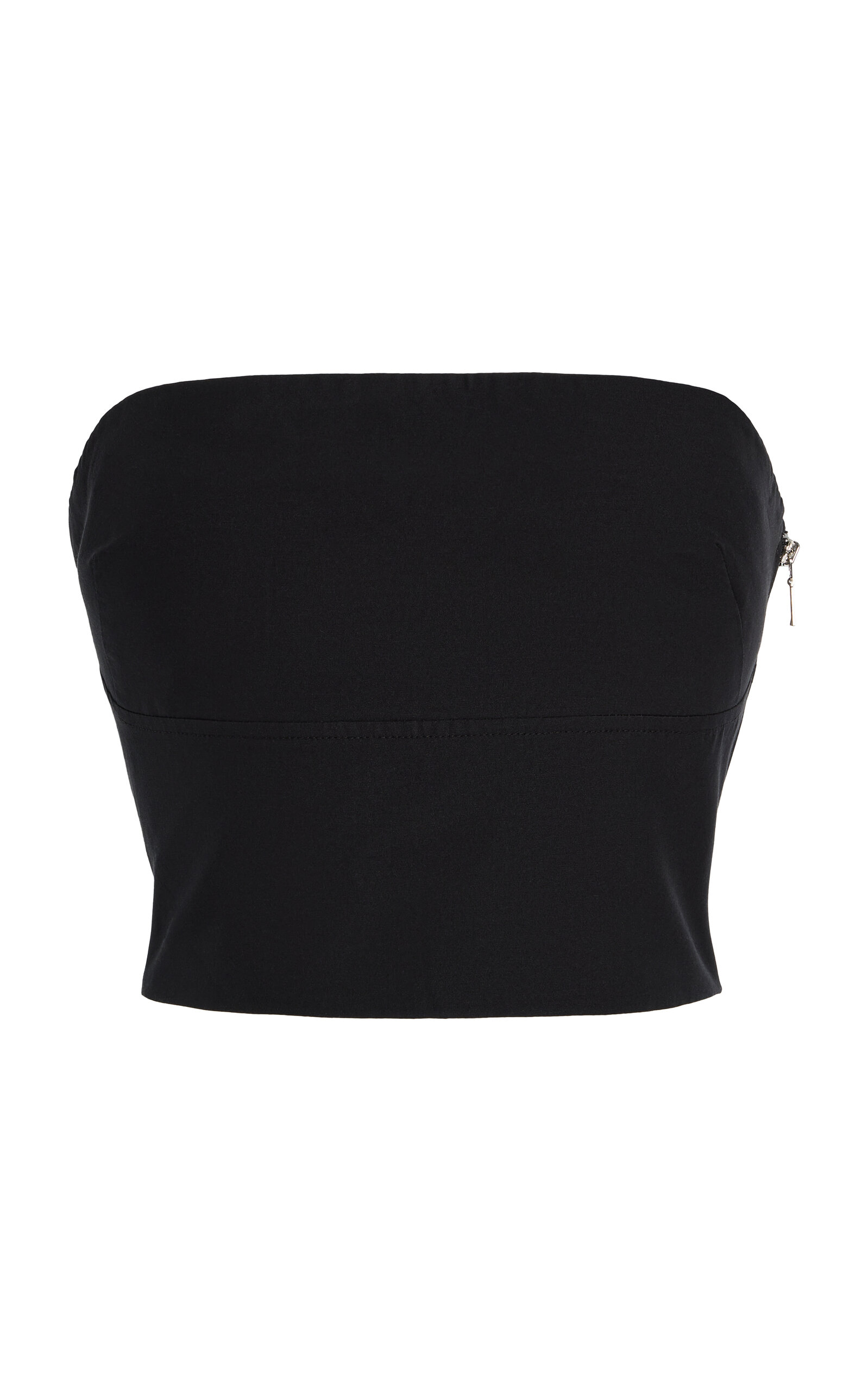 Matteau Exclusive Strapless Cotton-silk Top