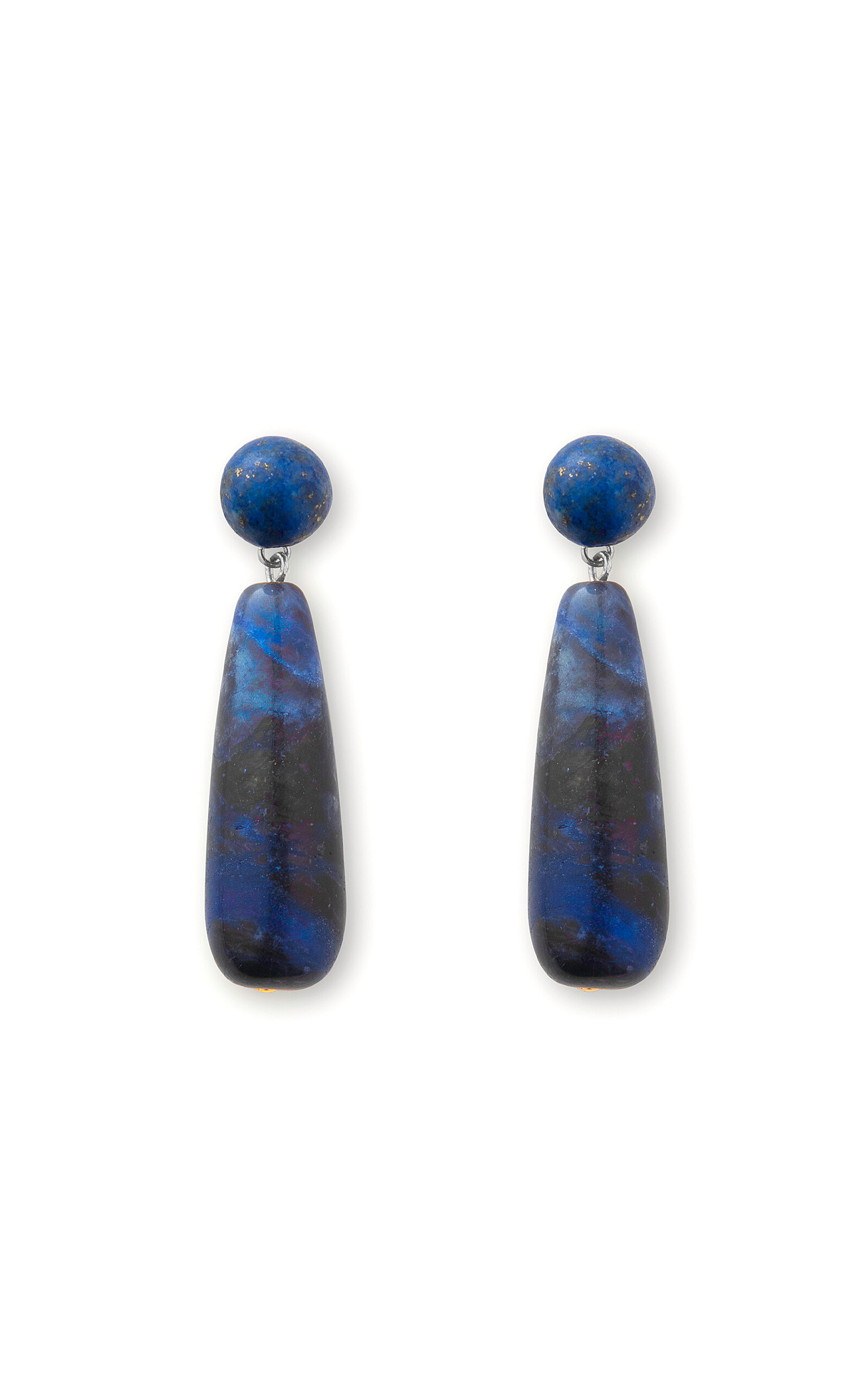Ã©liou Cora Silver-Plated Lapis Earrings
